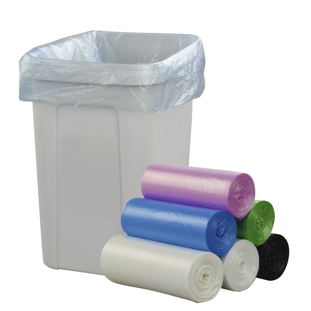 Utiao 1.5 Gallon Small Trash Bags - 6 Rolls (135 Counts) | Heavy Duty Kitchen Waste Bins, Bathroom & Office Garbage Can Liners