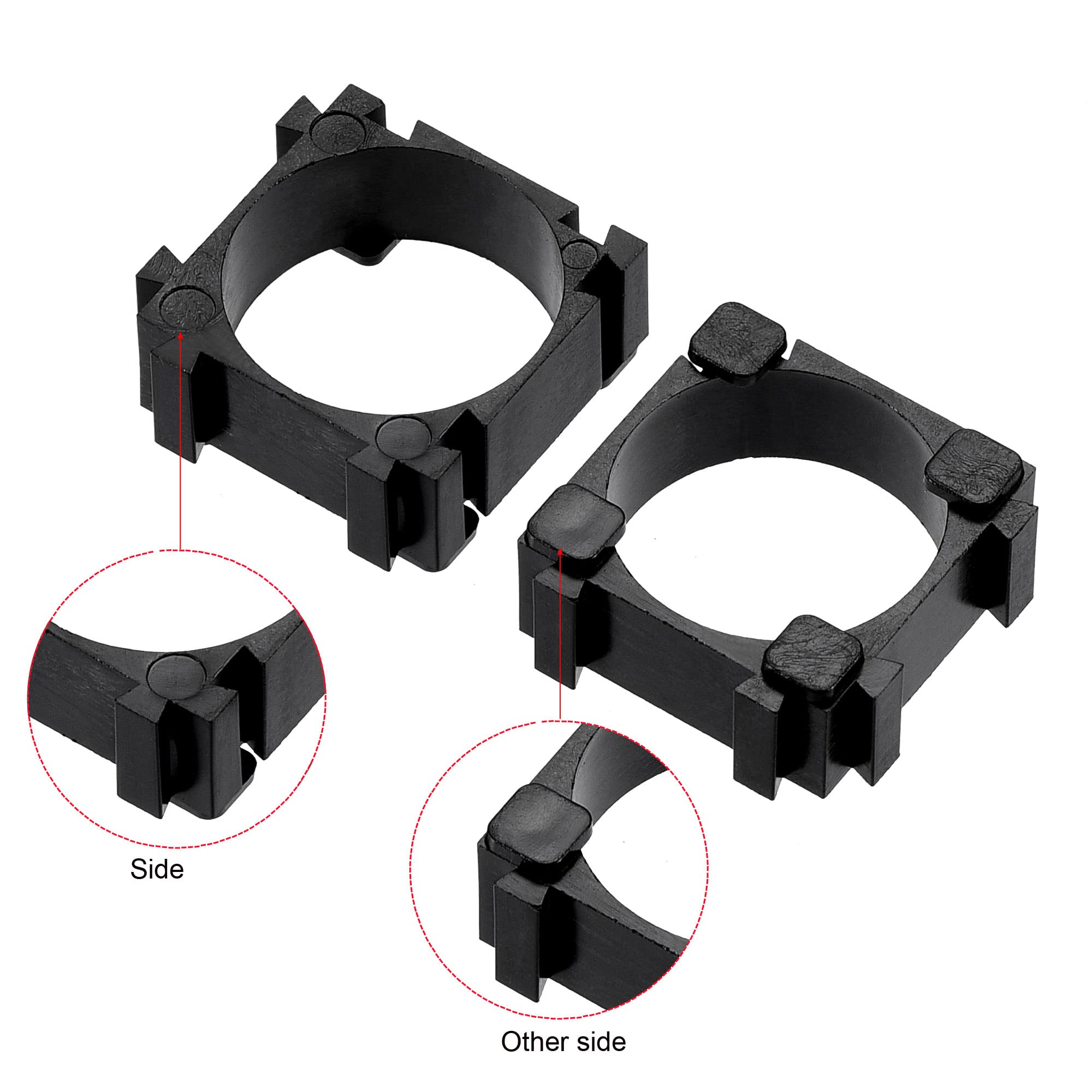 MECCANIXITY 18.4mm Battery Holder Bracket - 100 Pcs DIY Battery Pack Kit for 18650 Cells | Perfect for Robotics, Flashlights, and Electronic Projects