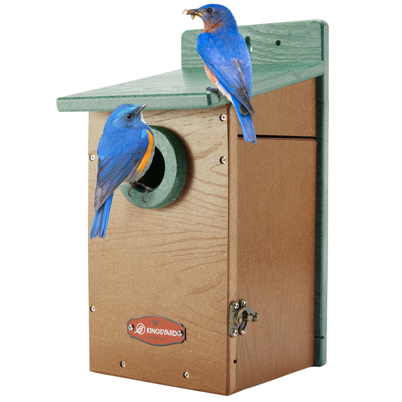 Eco-Friendly Recycled Plastic Bluebird House with Predator Guard - Durable Outdoor Bird Nesting Box for Garden & Backyard - Perfect for Wild Bird Watching & Nature Lovers