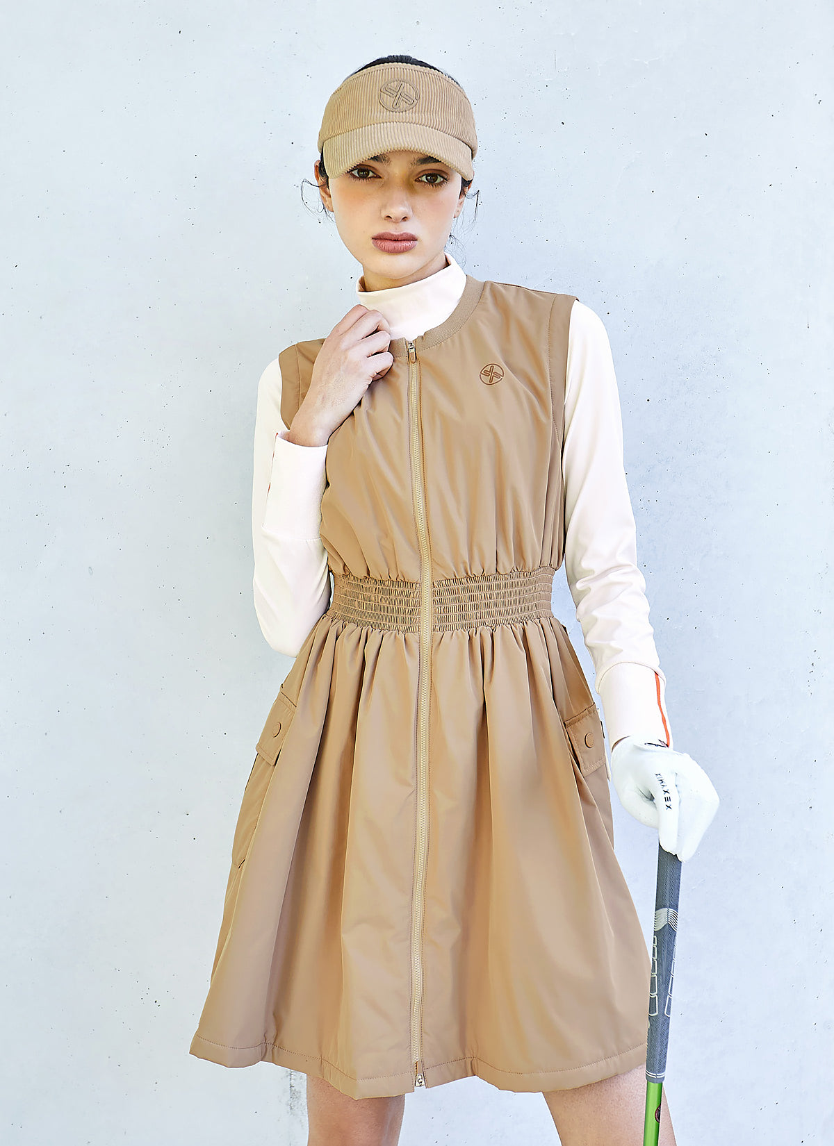 Stylish Big Pocket Padded Zip Up Dress for Women - Comfortable & Trendy Casual Wear for Office, Date Night & Everyday Outfits