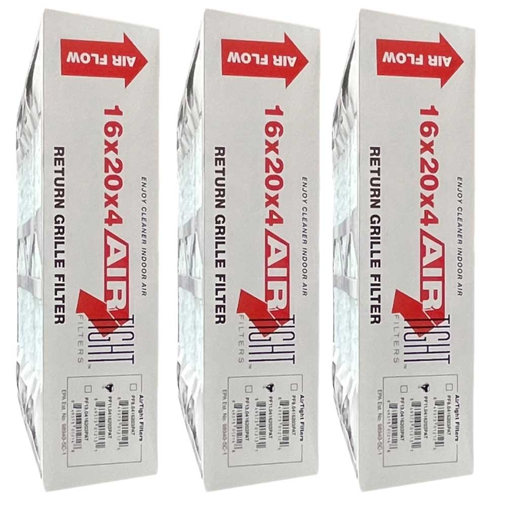 Honeywell FC40R1052 MERV 8 Air Filter 16x20x4 - 3 Pack | Airtight Return Grille Replacement | Perfect for HVAC Systems, Homes & Offices