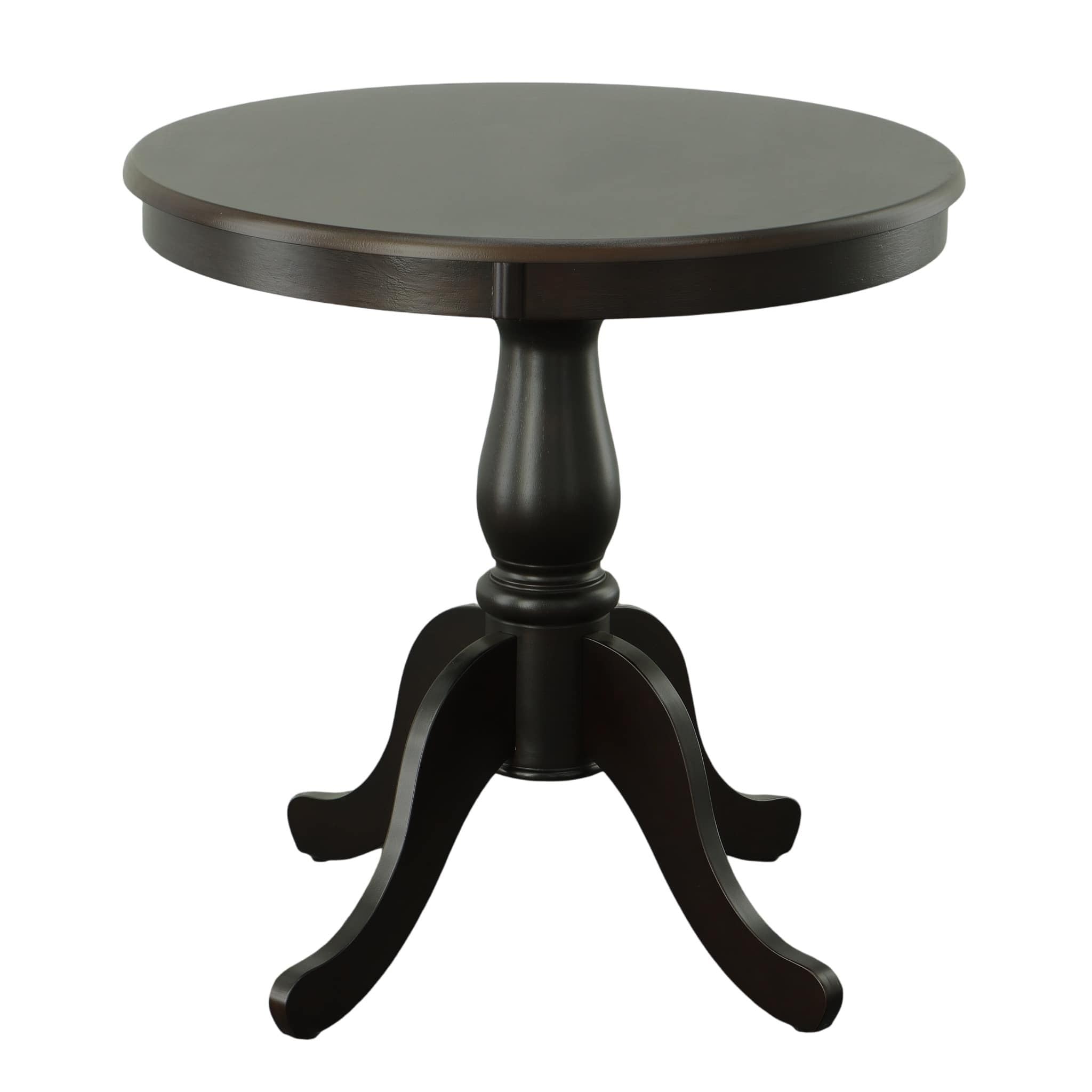 Carolina Chair & Table Hamilton 36-Inch Round Pedestal Dining Table in Espresso - Perfect for Small Space Dining Rooms, Breakfast Nooks & Cozy Kitchens