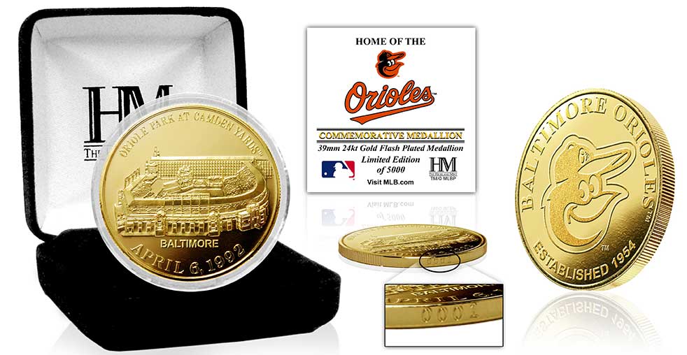 Baltimore Orioles Stadium Gold Mint Coin - Limited Edition Collectible for Baseball Fans & Memorabilia Enthusiasts - Perfect for Gifts, Display, and Sports Collections