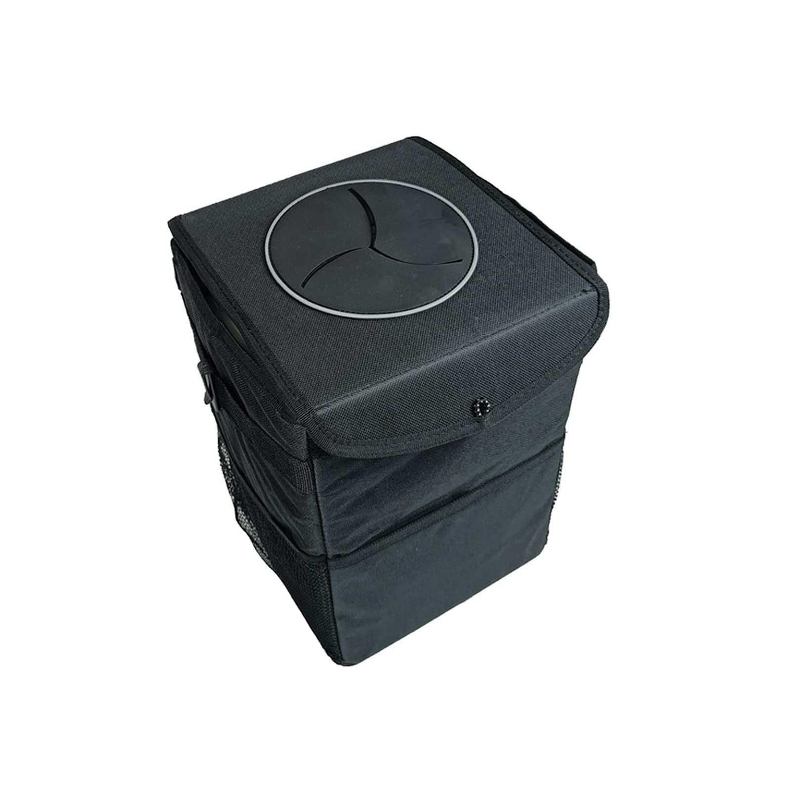 Waterproof Foldable Car Trash Can with Lid & Bags - Black Seat Storage Box for Cars, SUVs & Trucks | Perfect for Road Trips, Commuting & Family Travel