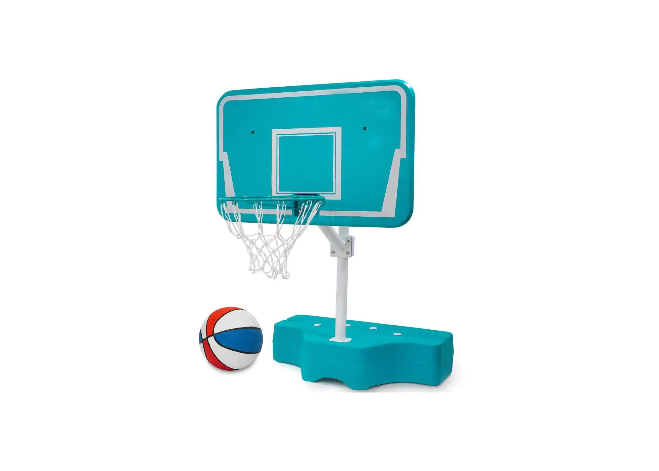 42 Inch Adjustable Basketball Hoop for In-Ground Pools - Durable Green Backboard with Height Adjustment - Perfect for Poolside Fun, Family Games & Outdoor Recreation