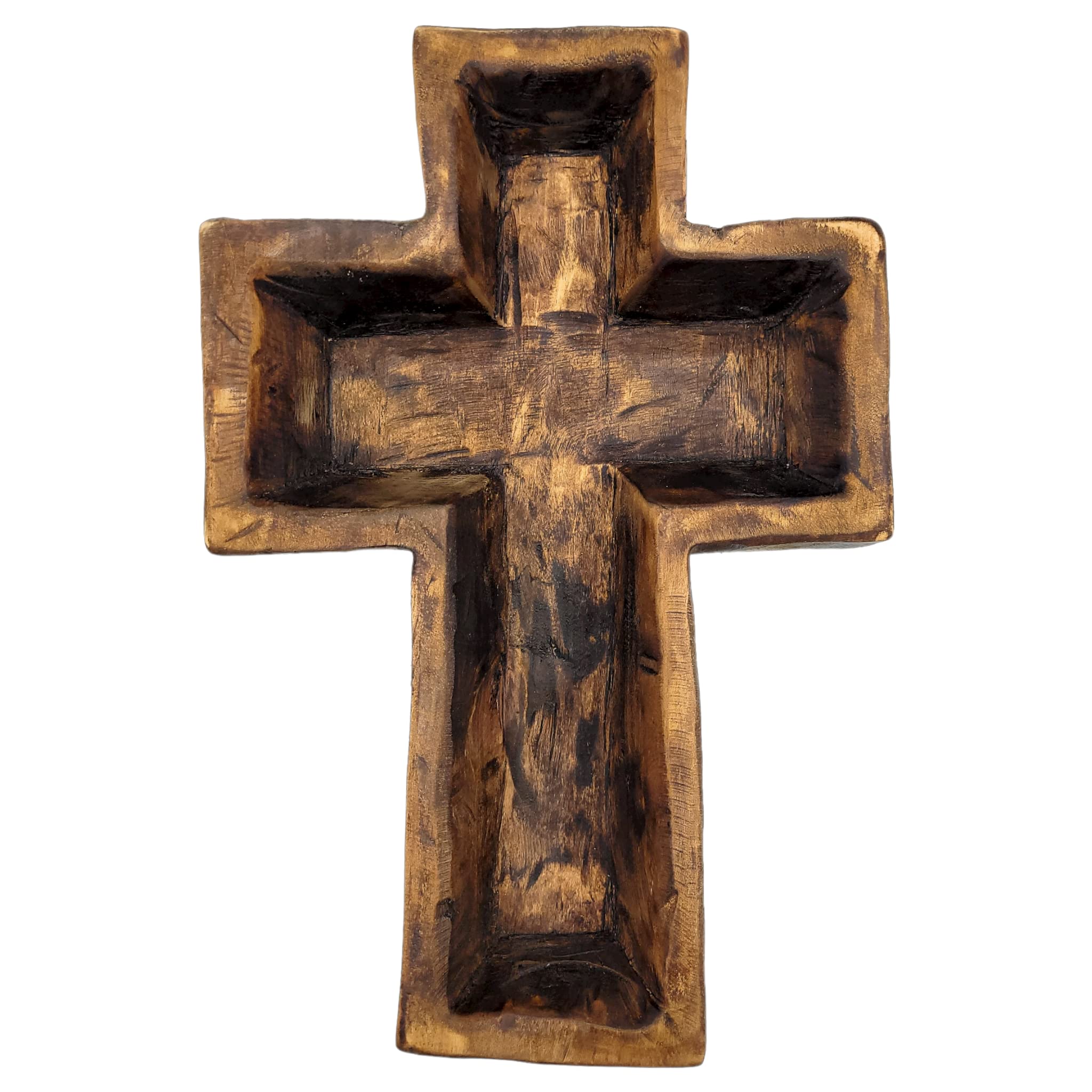 Handcrafted Large Wooden Cross Dough Bowl - Rustic Farmhouse Decor for Bread, Fruit Display & Centerpiece - Perfect for Weddings, Holidays and Kitchen Decor