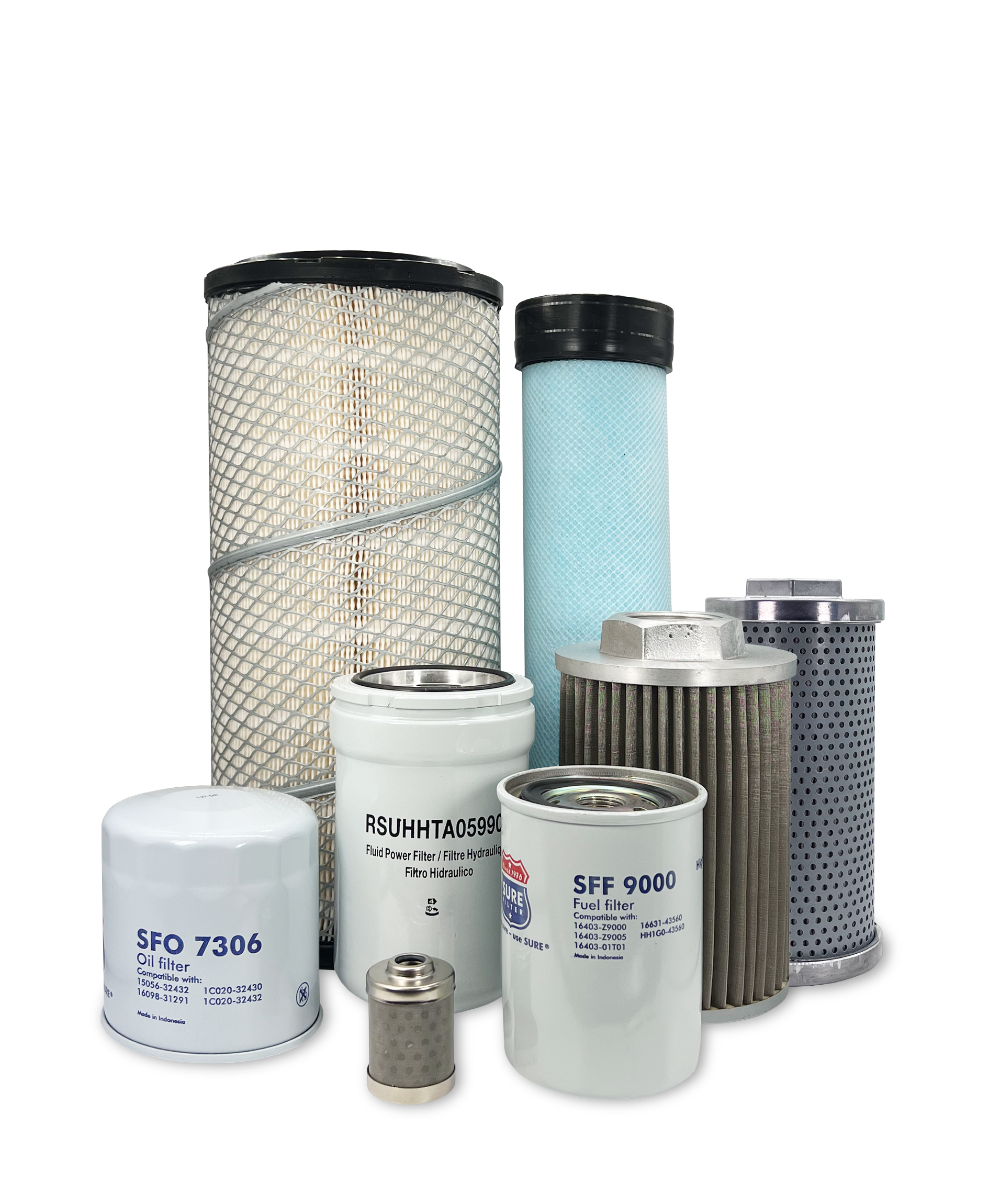 HERO® Maintenance Filter Kit for Kubota SVL90C Skid Steer Loader - Air, Oil & Hydraulic Filters Replacement Set - Perfect for Construction & Farm Equipment Maintenance