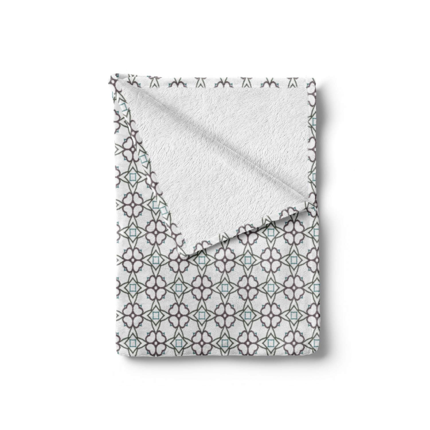 Ambesonne Abstract Throw Blanket - Flannel Fleece Accent Blanket with Autumn Flowers Design, 50