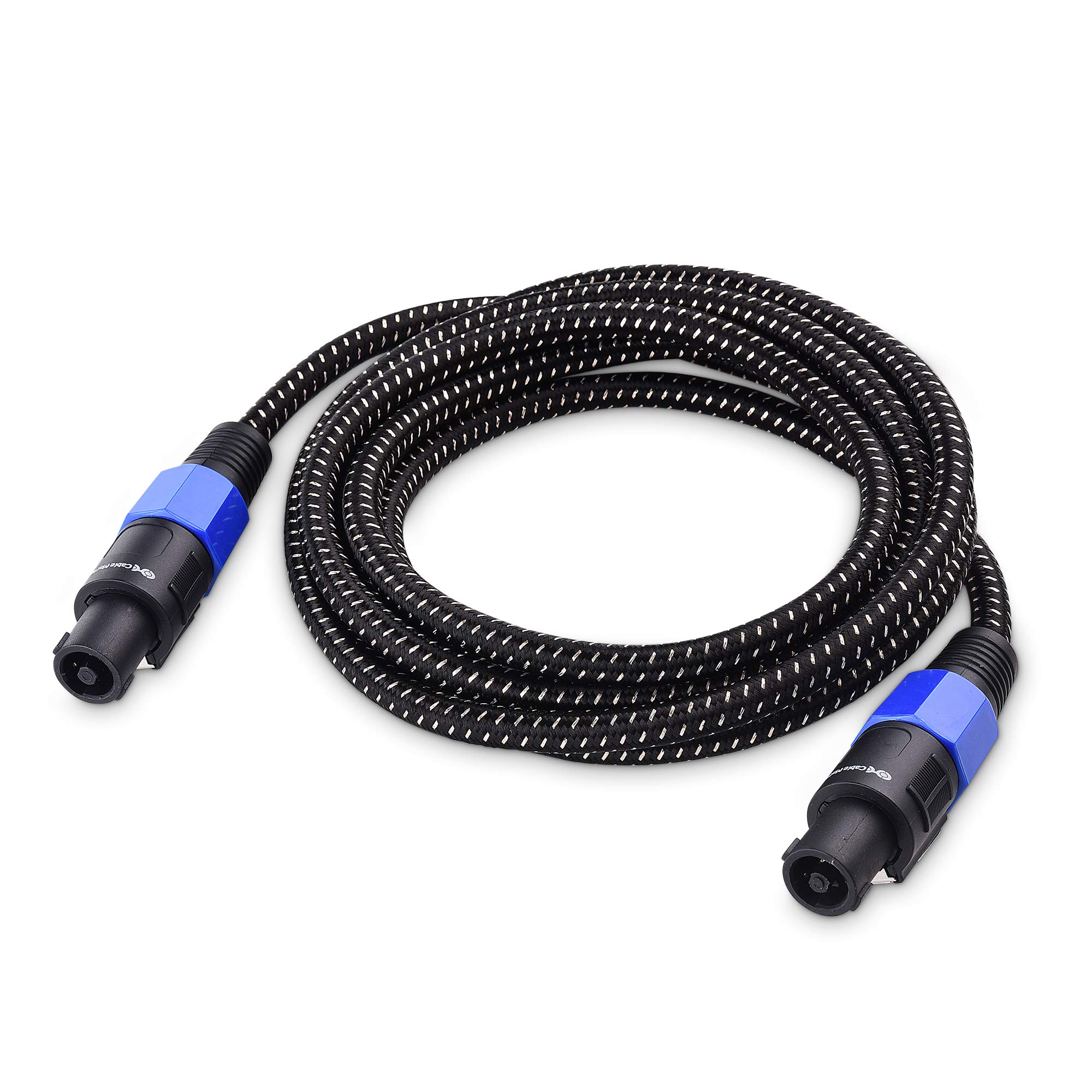 Premium 12AWG Braided Speaker Cable 10 ft - High-Quality NL4FC Speakon Compatible - Perfect for Home Theater, Studio Monitors & Live Sound Systems