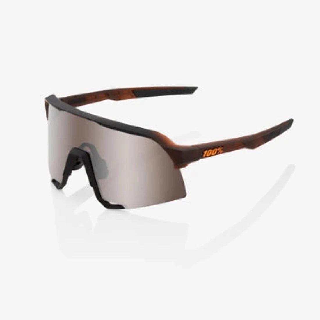 100% S3 Polarized Sunglasses Matte Translucent Brown Fade with HiPER Silver Mirror Lens - UV Protection for Driving, Beach & Outdoor Activities