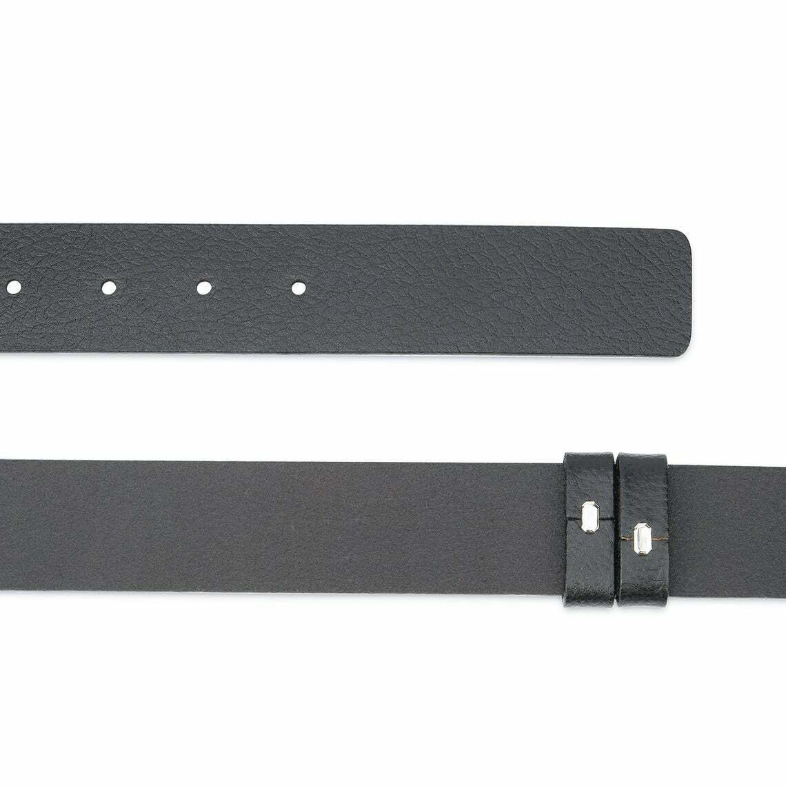 Ferragamo Men's Genuine Leather Belt - 35mm Black Buckleless Strap Replacement for Dress Pants & Formal Wear | Premium Italian Leather Accessory
