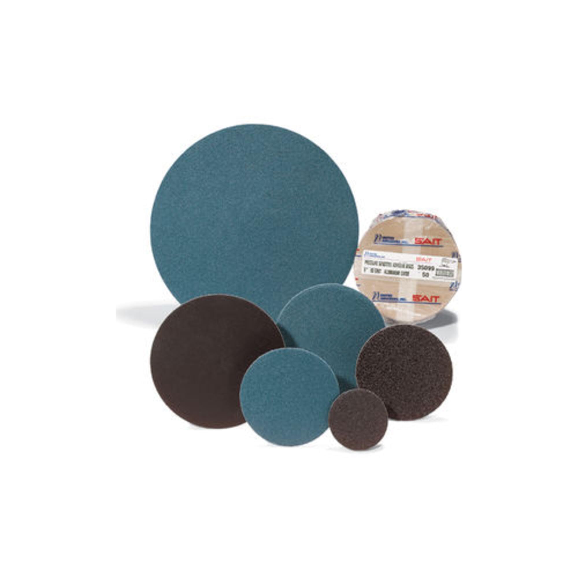 SAIT 37097 6-Inch Zirconium PSA Sanding Discs - 50 Pack | 50X Grit | Pressure Sensitive Adhesive | for Wood, Metal & Paint Sanding | DIY & Professional Use