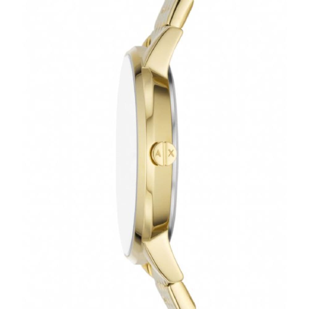 ARMANI EXCHANGE LOLA GOLD STAINLESS STEEL WOMEN'S WATCH AX5579 - Elegant Fashion Watch for Women, Perfect for Office, Party & Everyday Wear
