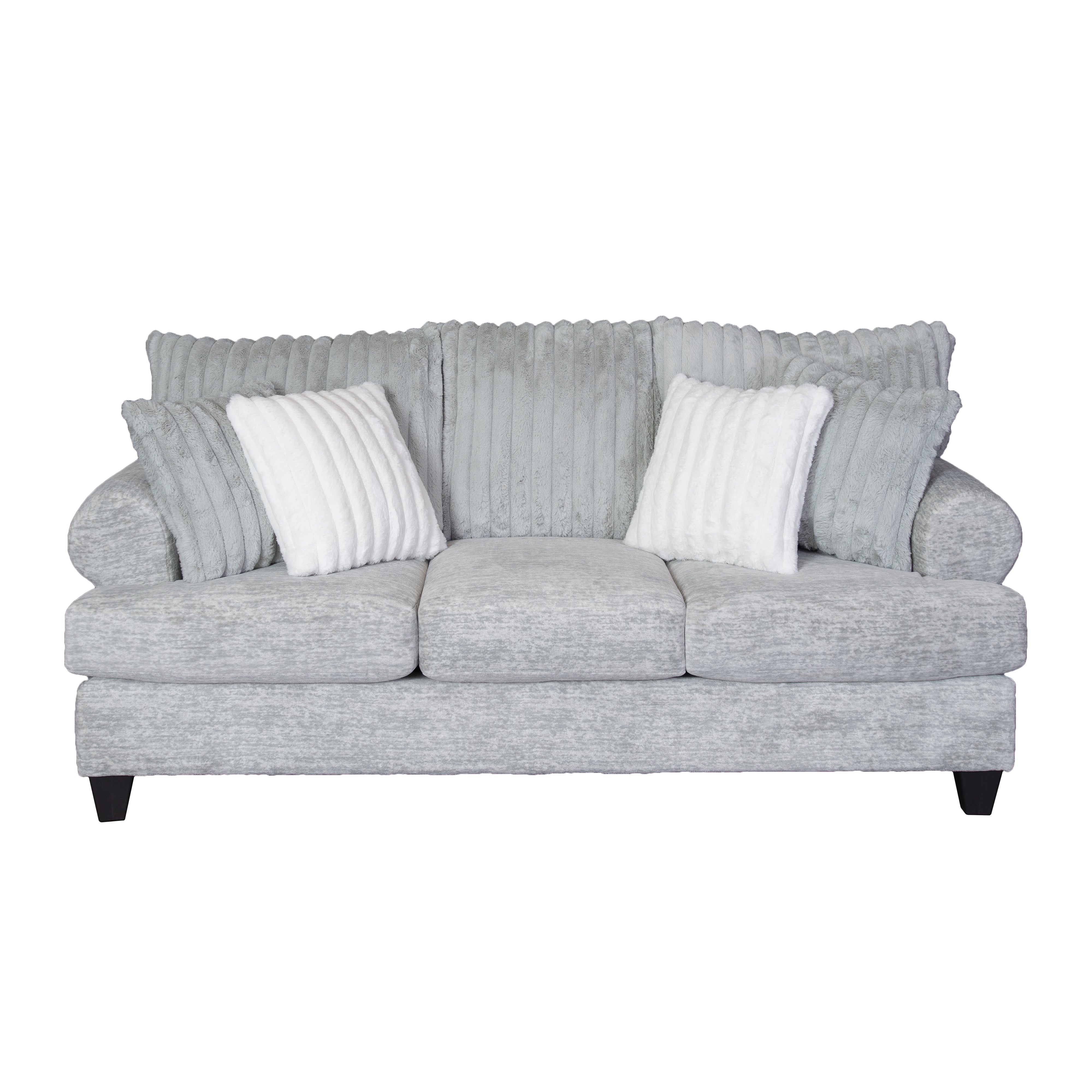 Oasis Living Room Collection: 3-Piece Sofa and Loveseat Set in Galactic Oyster Gray - Modern Sectional Couch for Small Spaces, Apartment & Cozy Home Decor