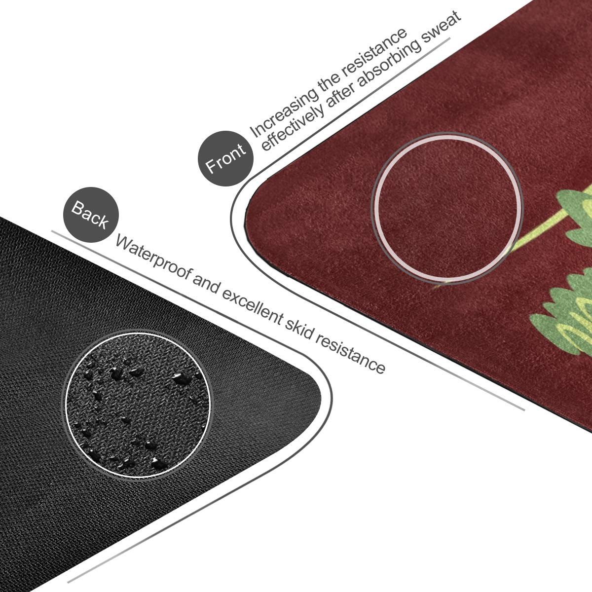 Premium Non-Slip Yoga Mat for Women - Extra Thick African American Magic Design - Ideal for Yoga, Pilates, Home Workouts & Floor Exercises - Perfect Gift for Fitness Lovers
