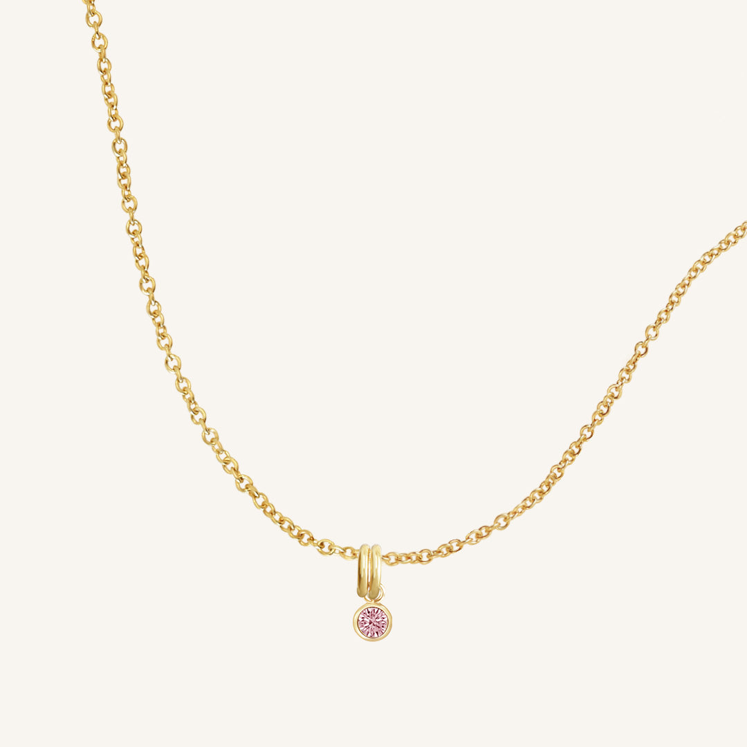 Birthstone Charm Necklace - Personalized Aura Jewelry for Women - Perfect Gift for Birthday, Anniversary & Mother's Day - Elegant Everyday Wear & Special Occasions
