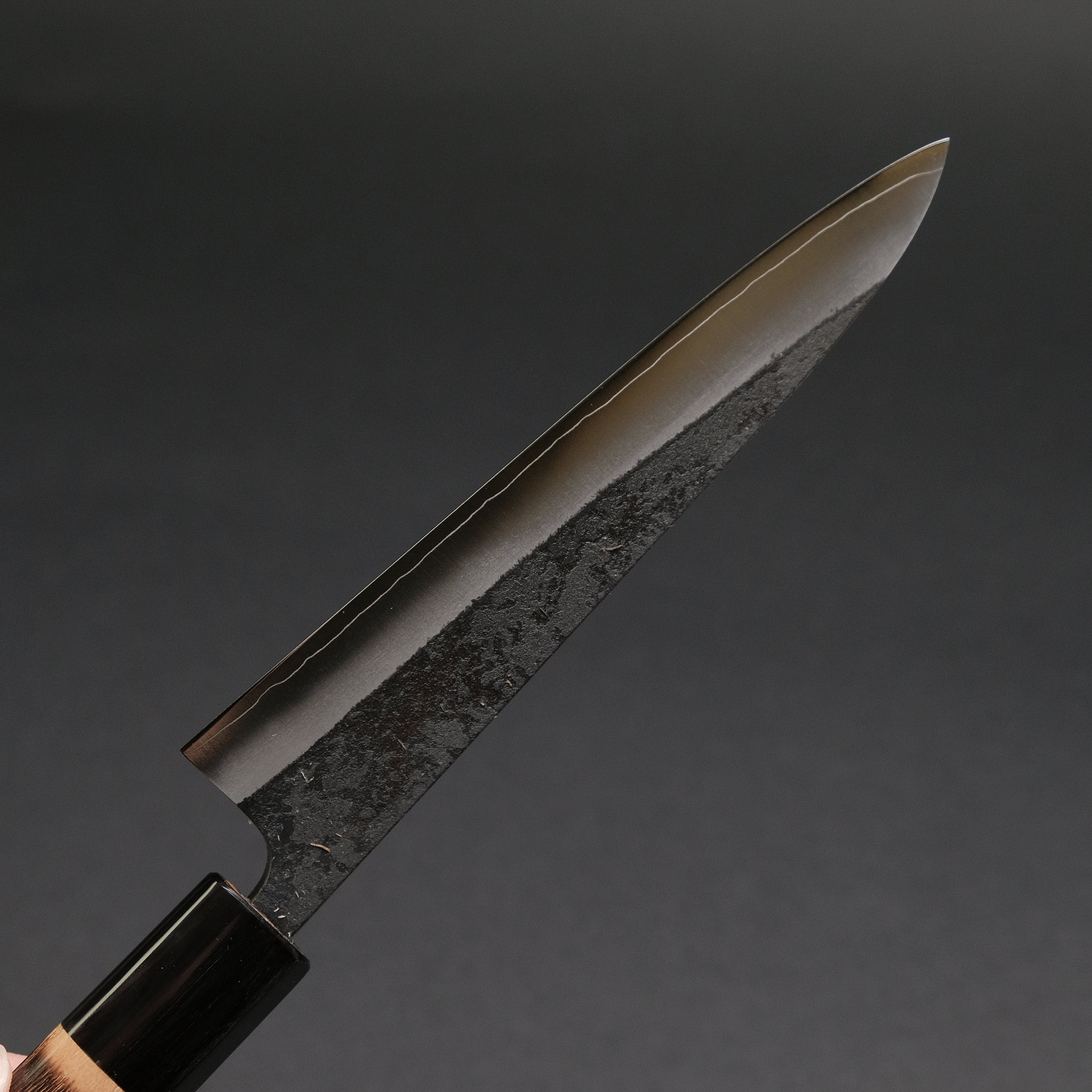 Premium Konosuke Madei Sumiiro SLD Petty Knife 150mm - Japanese High-Carbon Steel Blade with Burnt Chestnut Handle - Perfect for Sushi, Vegetables & Precision Kitchen Tasks