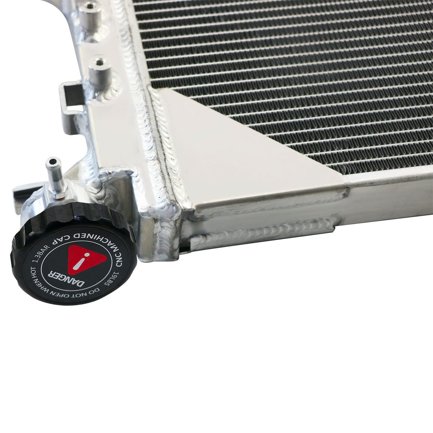 High-Performance Aluminum Radiator for 2007-2018 Jeep Wrangler JK 3.6L 3.8L V6 Gas Engine - 3 Row Core with Shroud Fan Relay Kit - Perfect for Off-Roading & Extreme Weather Conditions