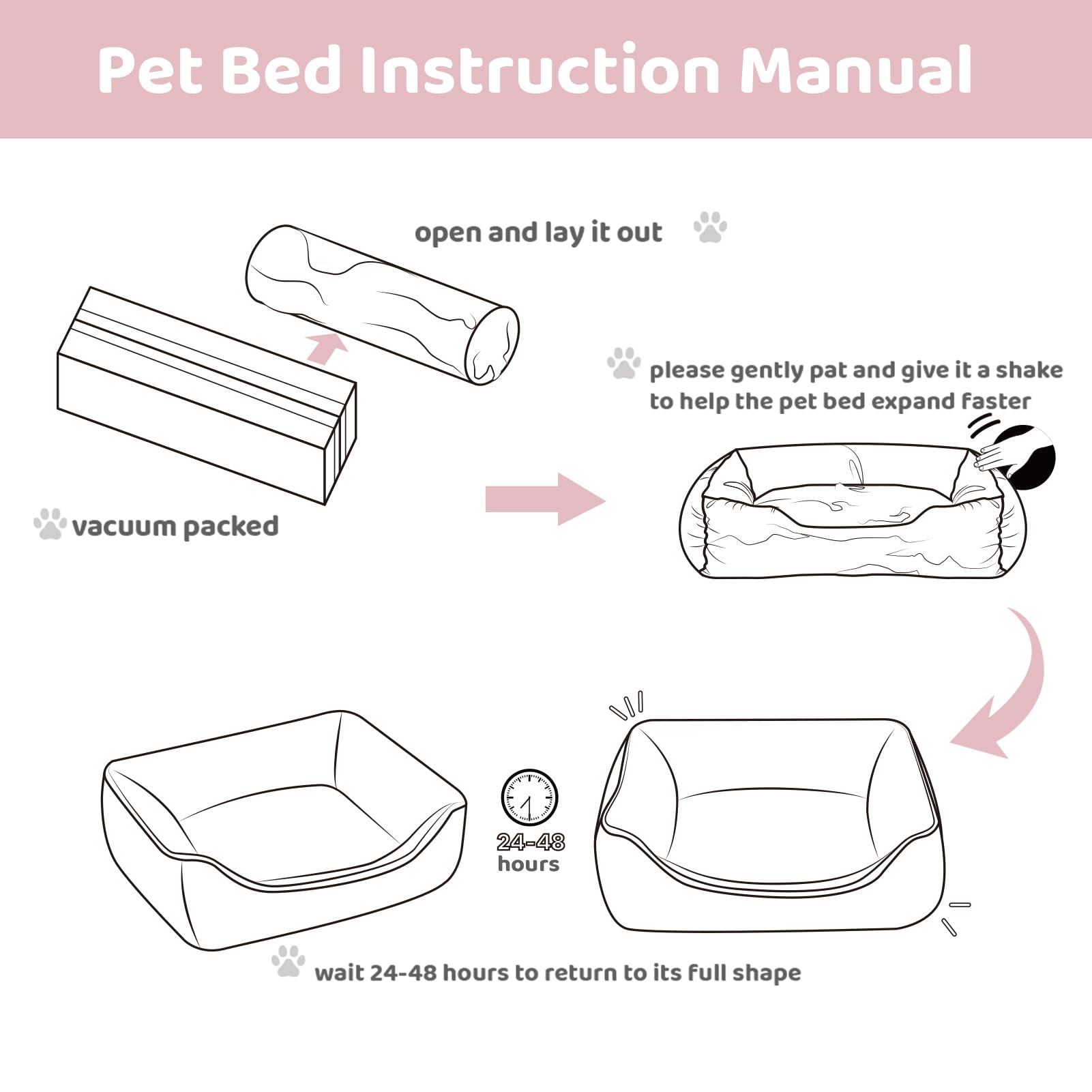 Hollypet Soft Breathable Cat Bed & Small Dog Bed - Cozy Pet Sleeping Cushion for Cats & Puppies, Dark Grey (55 x 45 x 15cm) - Perfect for Indoor Lounging, Crate Training & Nap Time Comfort