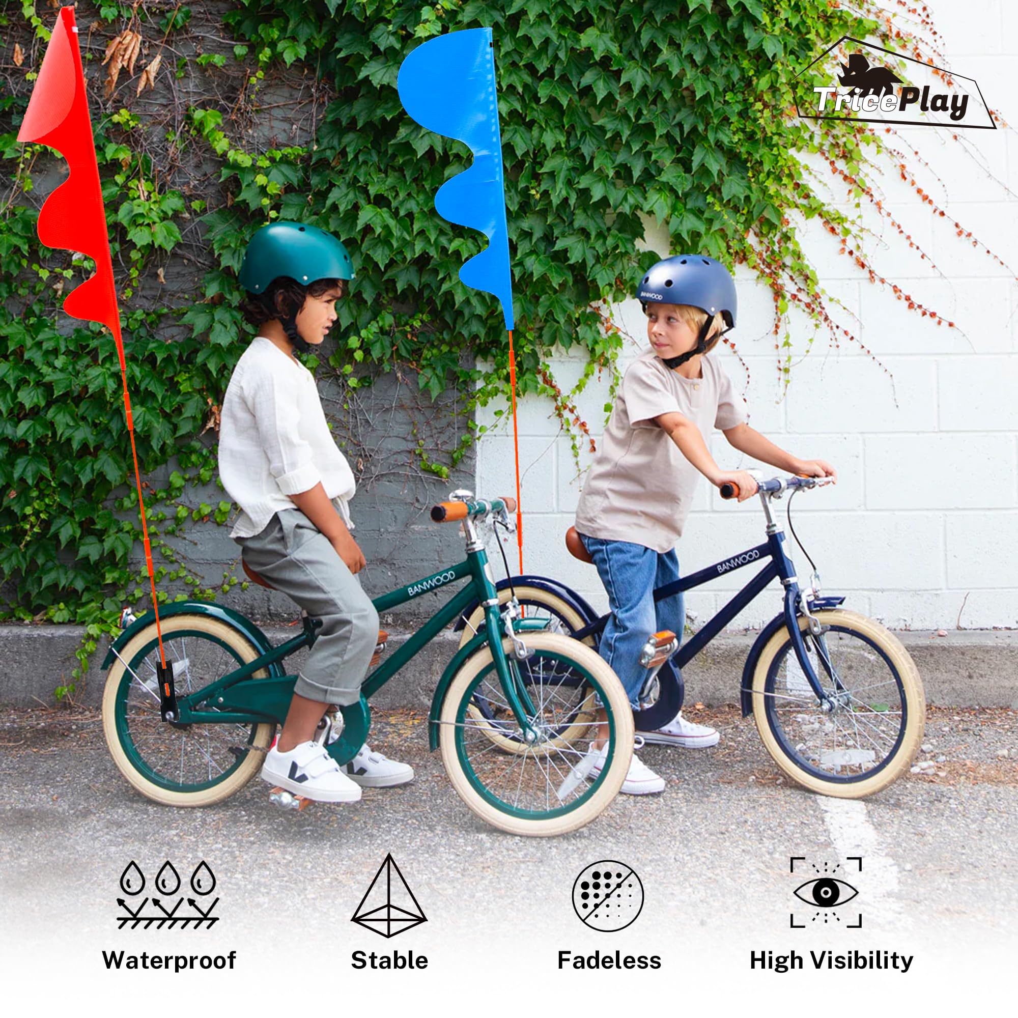 High Visibility Yellow Dinosaur Bike Safety Flag - Kids Tricycle & Bike Trailer Safety Accessories for Enhanced Road Visibility - Perfect for Cycling, Commuting & Outdoor Family Adventures
