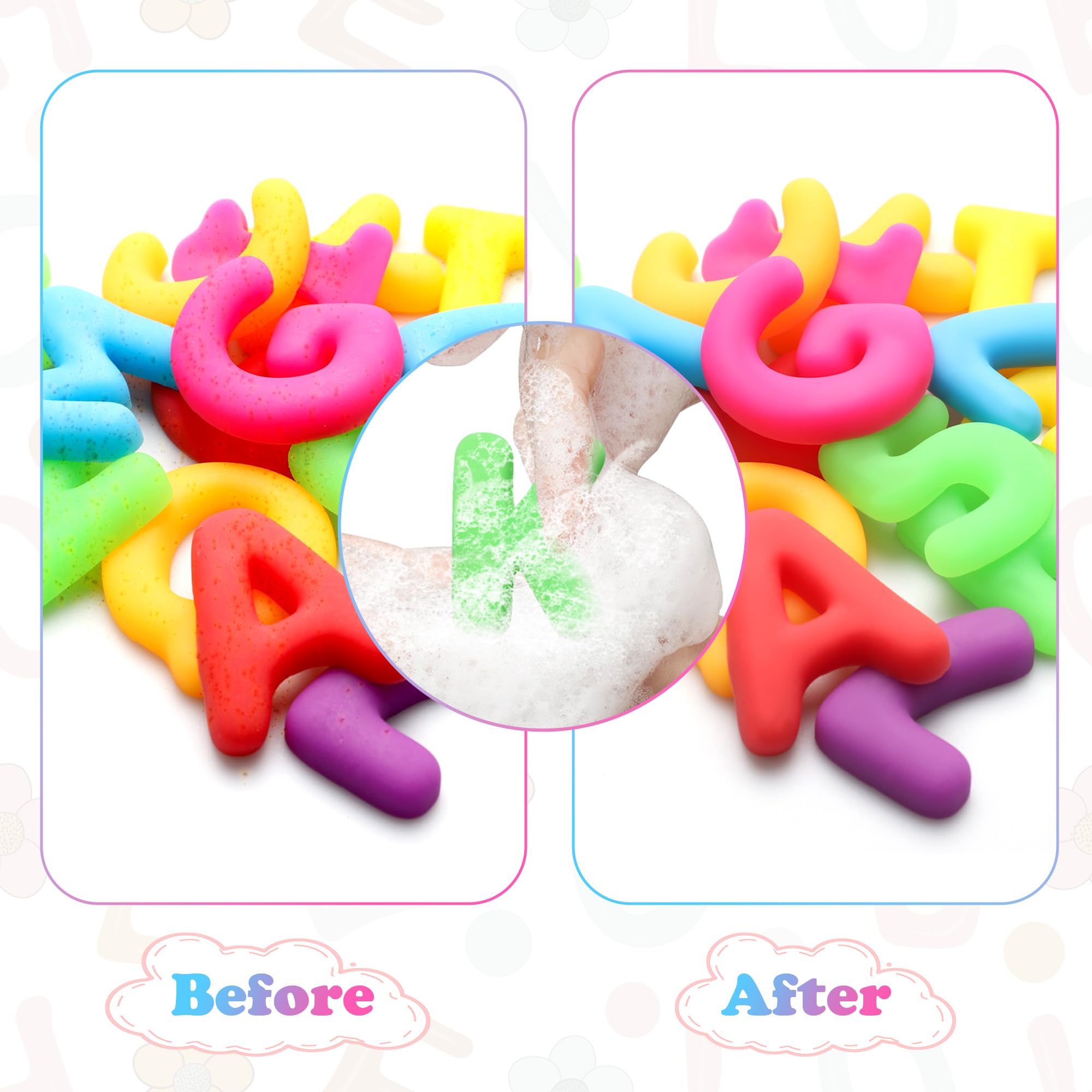 Squishy Alphabet Learning Toys for Toddlers - 40 Pc Sensory Bin Filler, ABC & Number Educational Toys for Kids Ages 3-5, Stocking Stuffers for Christmas, Birthday Gifts - Perfect for Preschool Classroom, Homeschooling & Early Childhood Development