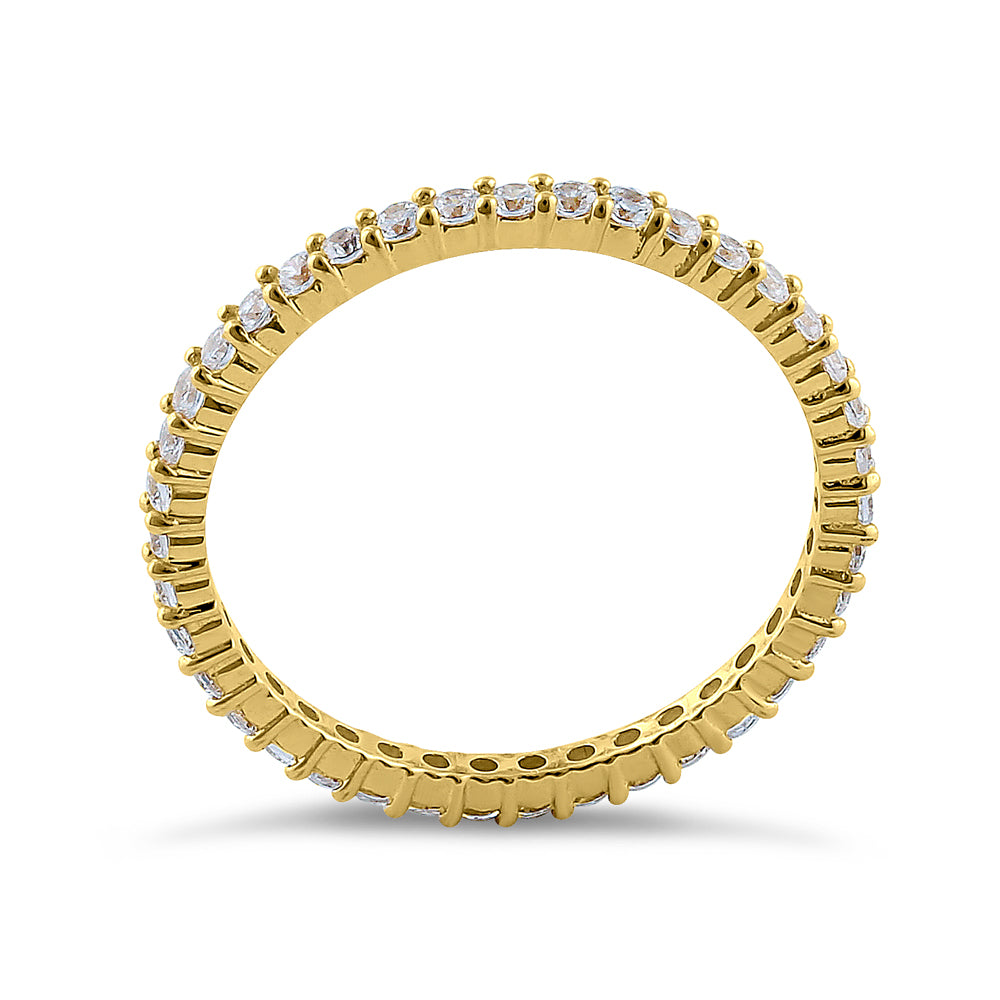 14K Yellow Gold Round Eternity Diamond Band - 0.70 ct. Wedding Ring for Women, Anniversary Gift, Bridal Jewelry for Everyday Wear & Special Occasions