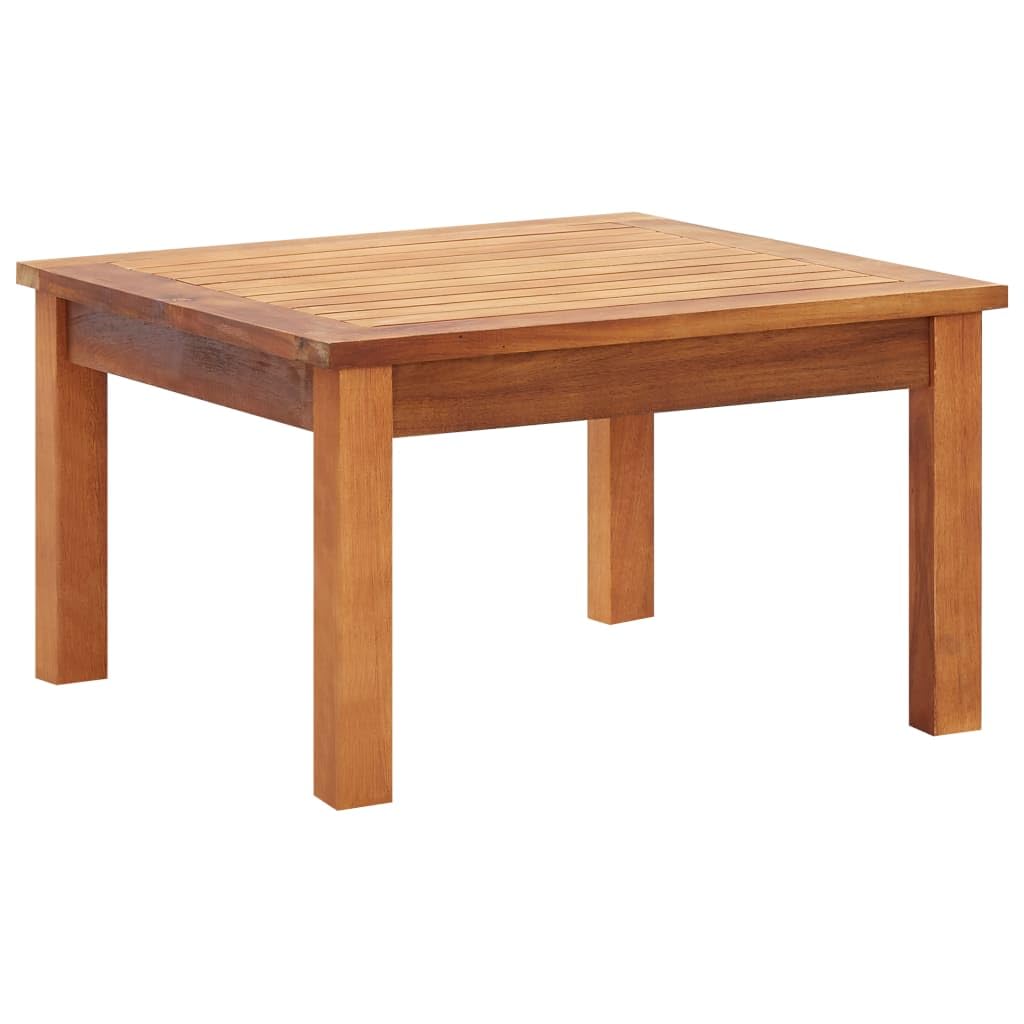 vidaXL Solid Acacia Wood Outdoor Coffee Table - Weather-Resistant & Easy-to-Clean Patio Table with Slatted Tabletop - Durable Brown Outdoor Furniture for Garden, Poolside & Backyard Relaxation