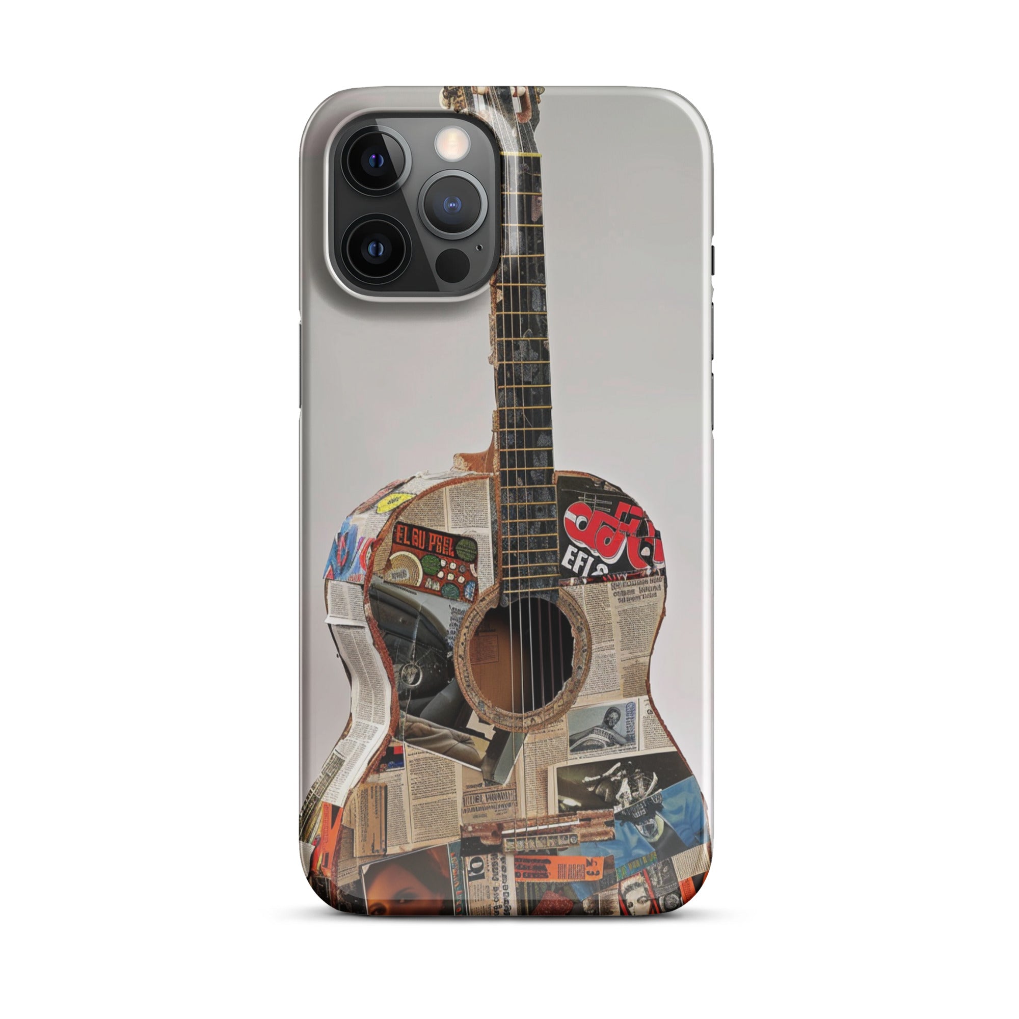 Durable Guitar Snap Case for iPhone 14/13/12/11 Pro Max - Shockproof Protective Phone Cover with Stylish Guitar Design - Perfect for Musicians, Guitar Lovers & Music Festival Goers