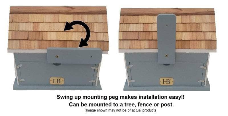 Handmade New England Summer Bird House - Natural Wood Outdoor Birdhouse for Garden, Yard & Patio - Attracts Wild Birds & Enhances Backyard Decor