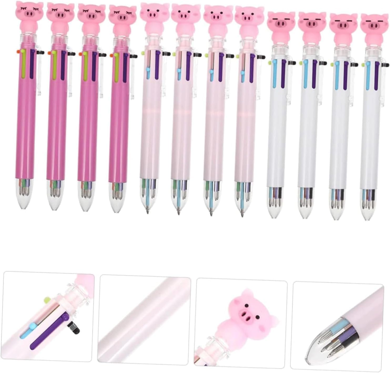 12-Color Gel Pens Set - Smooth Writing Retractable Ballpoint Pens with Quick-Drying Ink for School, Office & Art Projects - Perfect for Note Taking, Journaling & Creative Drawing