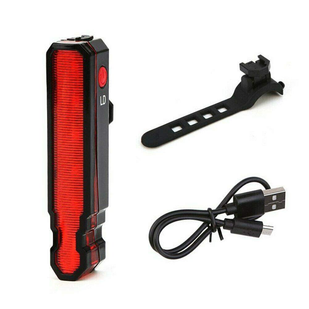 **USB Rechargeable Bike Laser Tail Light - Waterproof LED Bicycle Safety Light with Flashing Mode for Day & Night Riding - Red Warning Light for Road Bikes, Mountain Bikes & Outdoor Cycling**    *(Perfect for Commuting, Night Rides, and Enhancing Visibility in Low-Light Conditions)*