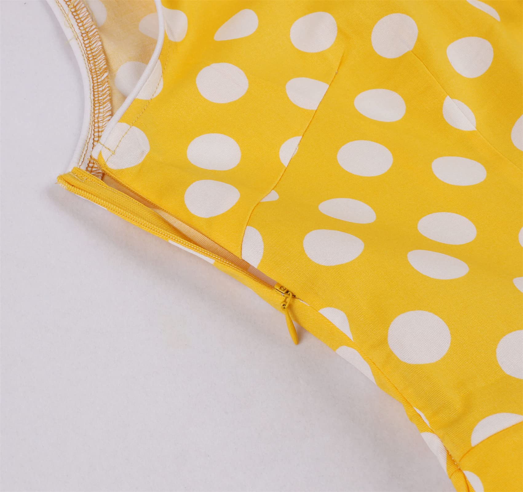 Vintage Women's Slip Dress with Bowknot & Polka Dot Design - Casual Tea Dress in Blue for Retro Style & Everyday Wear