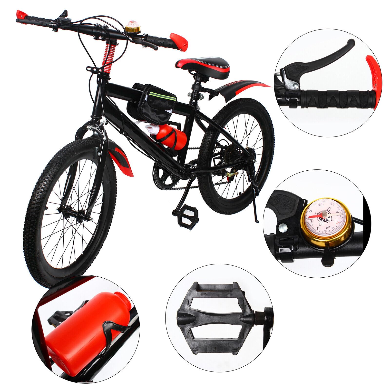 **20 Inch Kids Bike for Boys & Girls - High-Quality Carbon Steel Mountain Bike for Outdoor Adventures, Sports & Family Rides**    (Note: This optimized title includes:   1. Primary keyword 