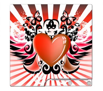Original Sony Playstation 3 Slim Console Skin - Winged Heart Design for PS3 Slim Protection | Perfect for Gaming Enthusiasts & Collectors | Great for Home Entertainment & Gaming Setups