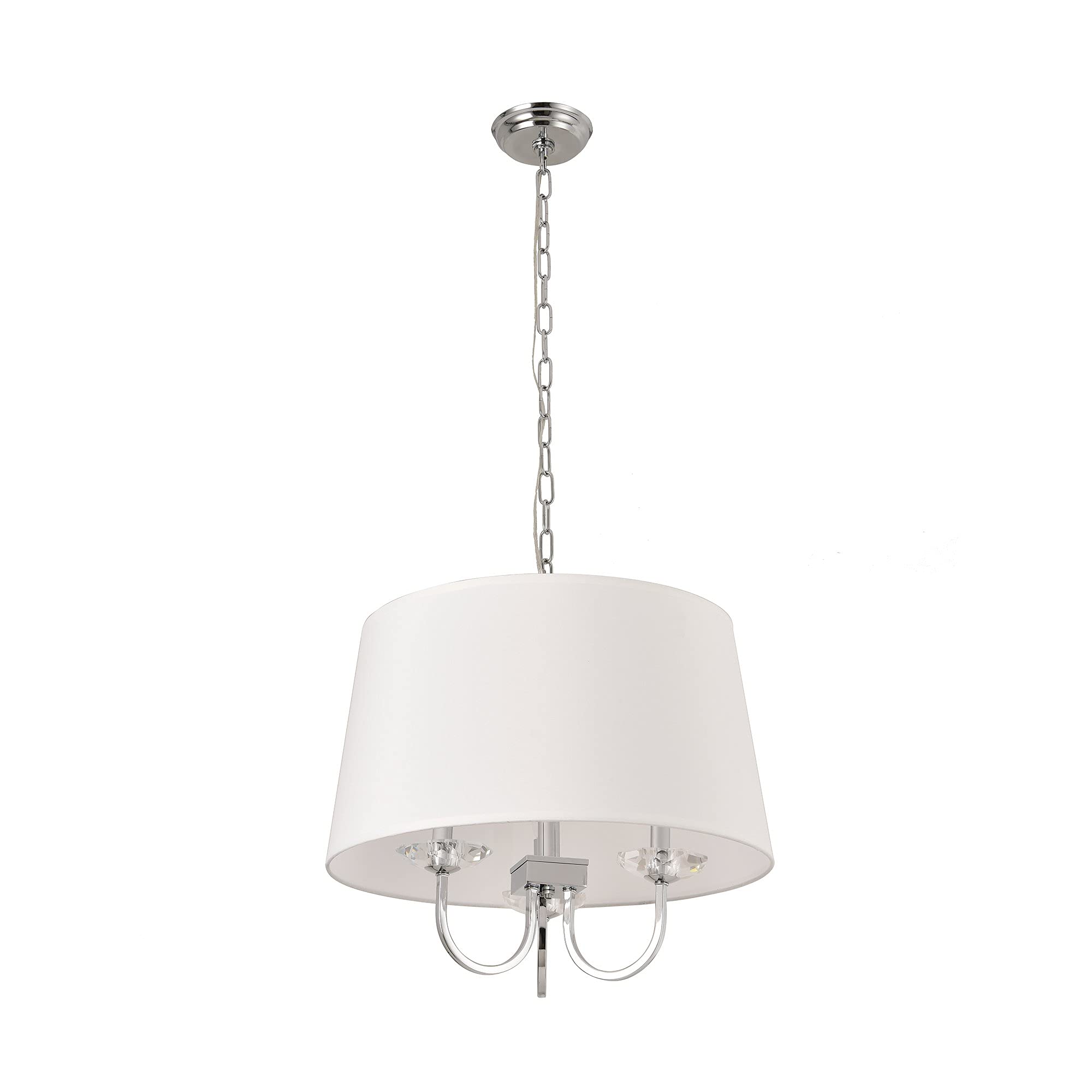 Pasargad Home Azure Collection Modern Metal & Glass Chandelier Lights - Elegant Dining Room & Living Room Ceiling Lighting Fixture for Home Decor