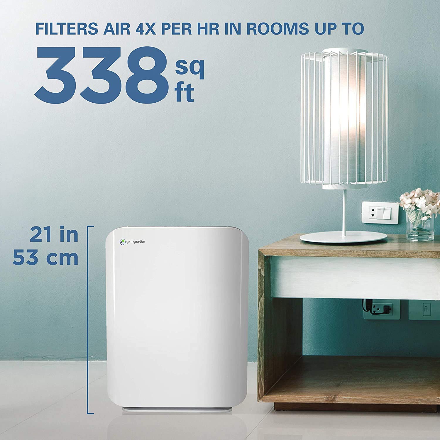 GermGuardian 4-in-1 True HEPA Air Purifier with UV-C Sanitizer & High CADR - Replacement Bulb Compatible with LB4000 Model - Ideal for Bedroom, Office & Allergy Relief