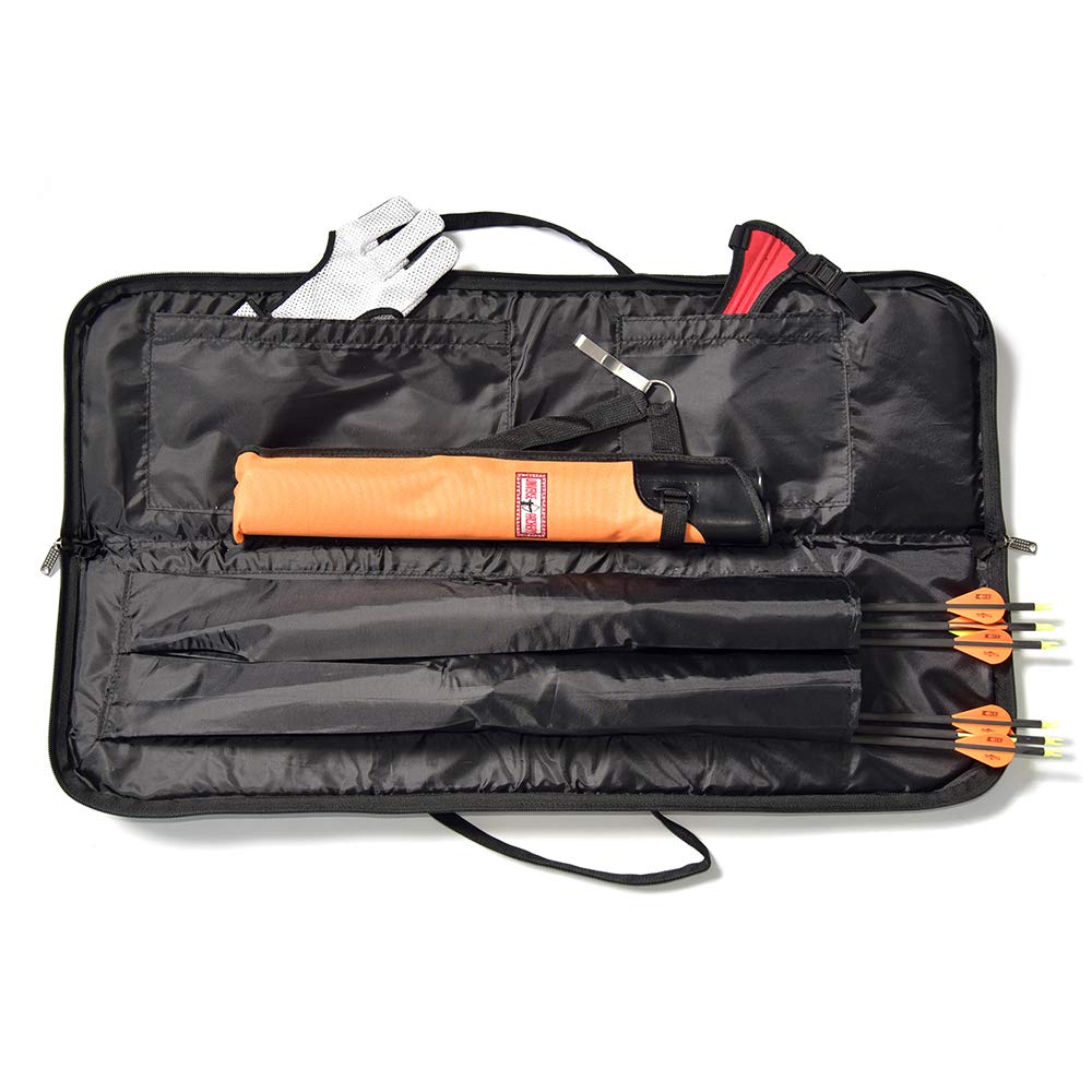 Durable Cordura Archery Recurve Bow Case - Heavy Duty Long Storage Bag for Arrows & Accessories | Lightweight Protective Gear Carrier (Black) | Perfect for Outdoor Hunting, Target Practice & Archery Competitions