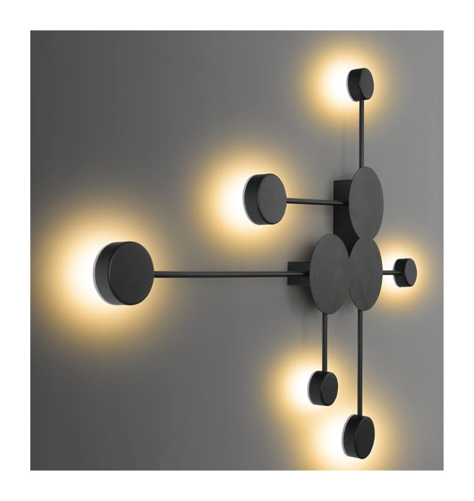 Nordic Modern LED Wall Lamp - Black/Gold MOTOT Wall Light for Living Room, Bedroom, Bedside - Designer Corridor & Hotel Loft Lighting (Gold 2 Heads, White Light) | Perfect for Ambient & Accent Lighting in Homes & Commercial Spaces