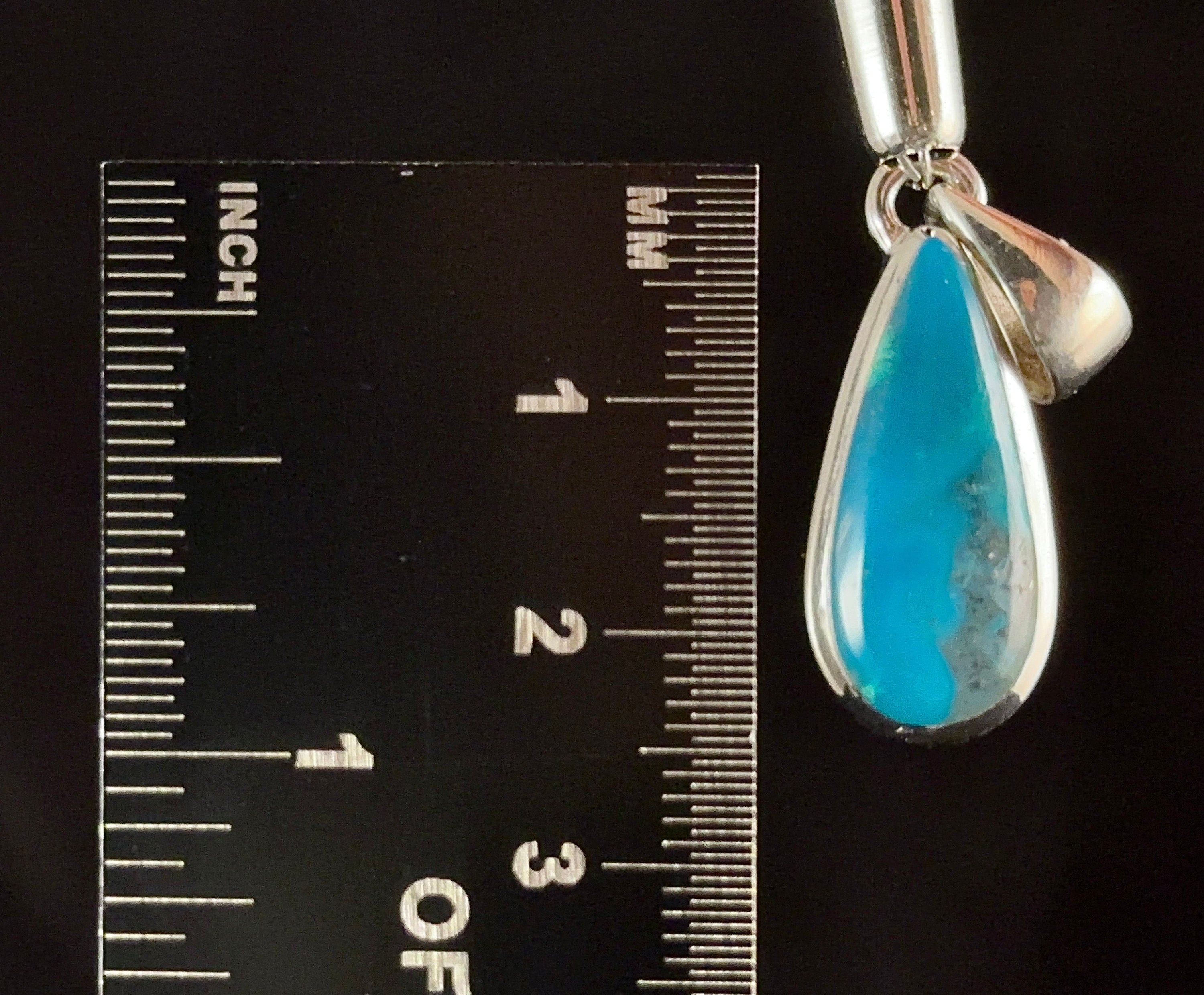 CHRYSOCOLLA Crystal Pendant Necklace - Genuine Gem Silica & Blue Chalcedony Stone in Sterling Silver - Fine Jewelry for Women, Healing Crystals & Energy Stones - Perfect for Meditation, Spiritual Healing & Everyday Elegance