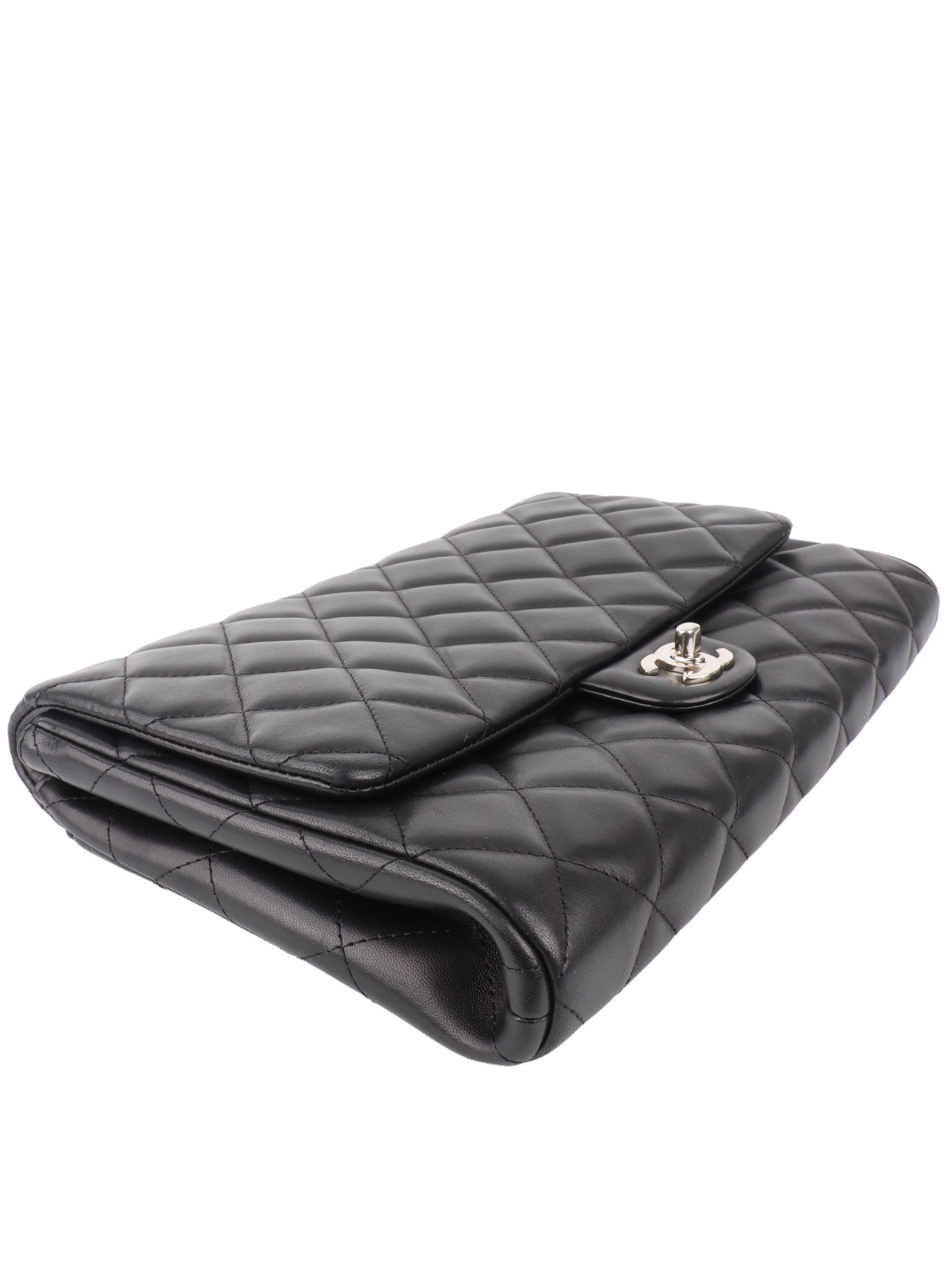 Chanel Black Lambskin Shoulder Clutch Bag for Women | Luxury Designer Handbag for Evening Parties, Weddings & Special Occasions
