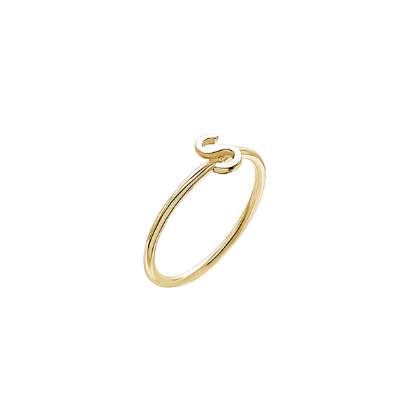 Amare Wear Initial Stackable Rings for Women - 24K Gold Plated Personalized Name Rings - Perfect for Gifts, Anniversaries, and Everyday Layered Jewelry Style