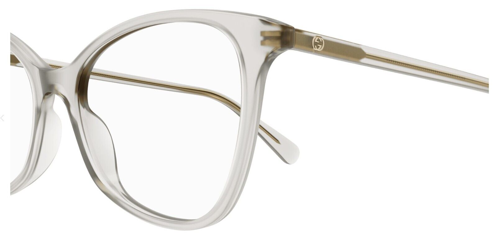 Gucci GG1360O 004 Beige Cat Eye Women's Eyeglasses - Stylish Designer Optical Frames for Women, Lightweight & Comfortable - Perfect for Work, Reading & Fashion Accessories