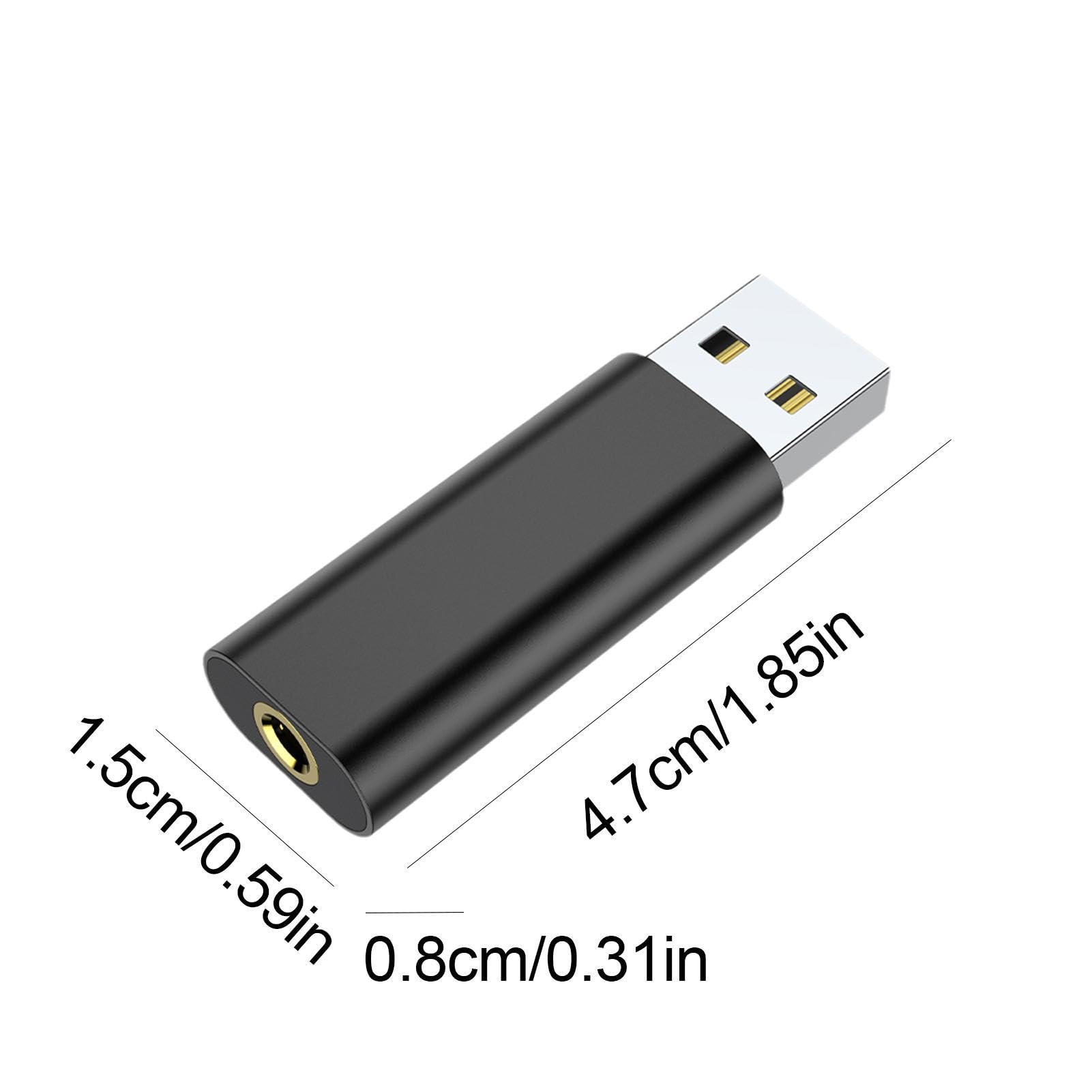 USB to 3.5mm Audio Jack Adapter - External Sound Card for Laptop & PC - Plug & Play USB Headphone Converter - Driver-Free USB Audio for Gaming, Streaming, Zoom Calls - Perfect for League of Legends, Discord, Online Classes & Work from Home Setup