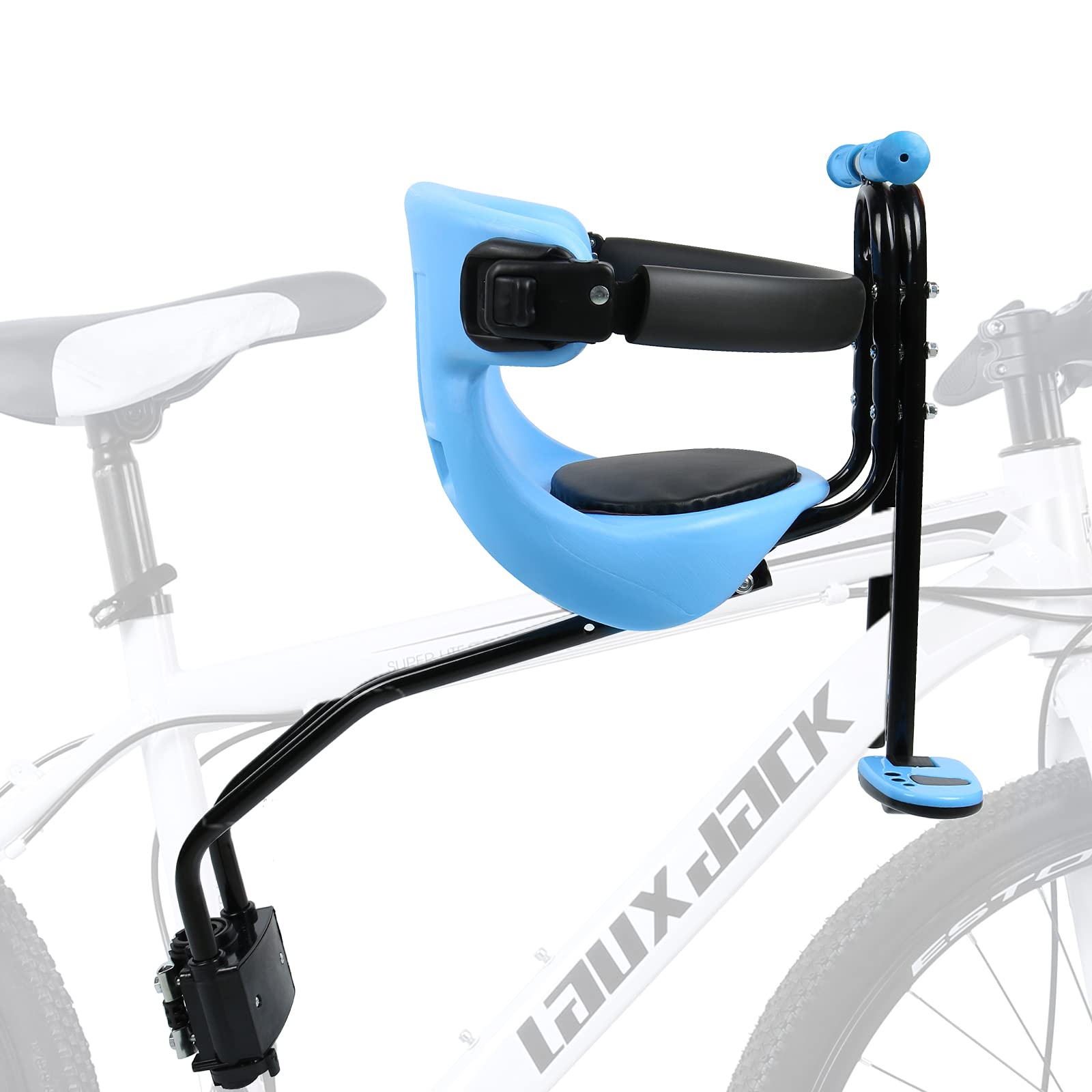 Innolife Front Mount Baby Bike Seat with Safety Handrail - Adjustable Child Bicycle Carrier for Adults - Perfect for Family Cycling, Commuting & Outdoor Adventures