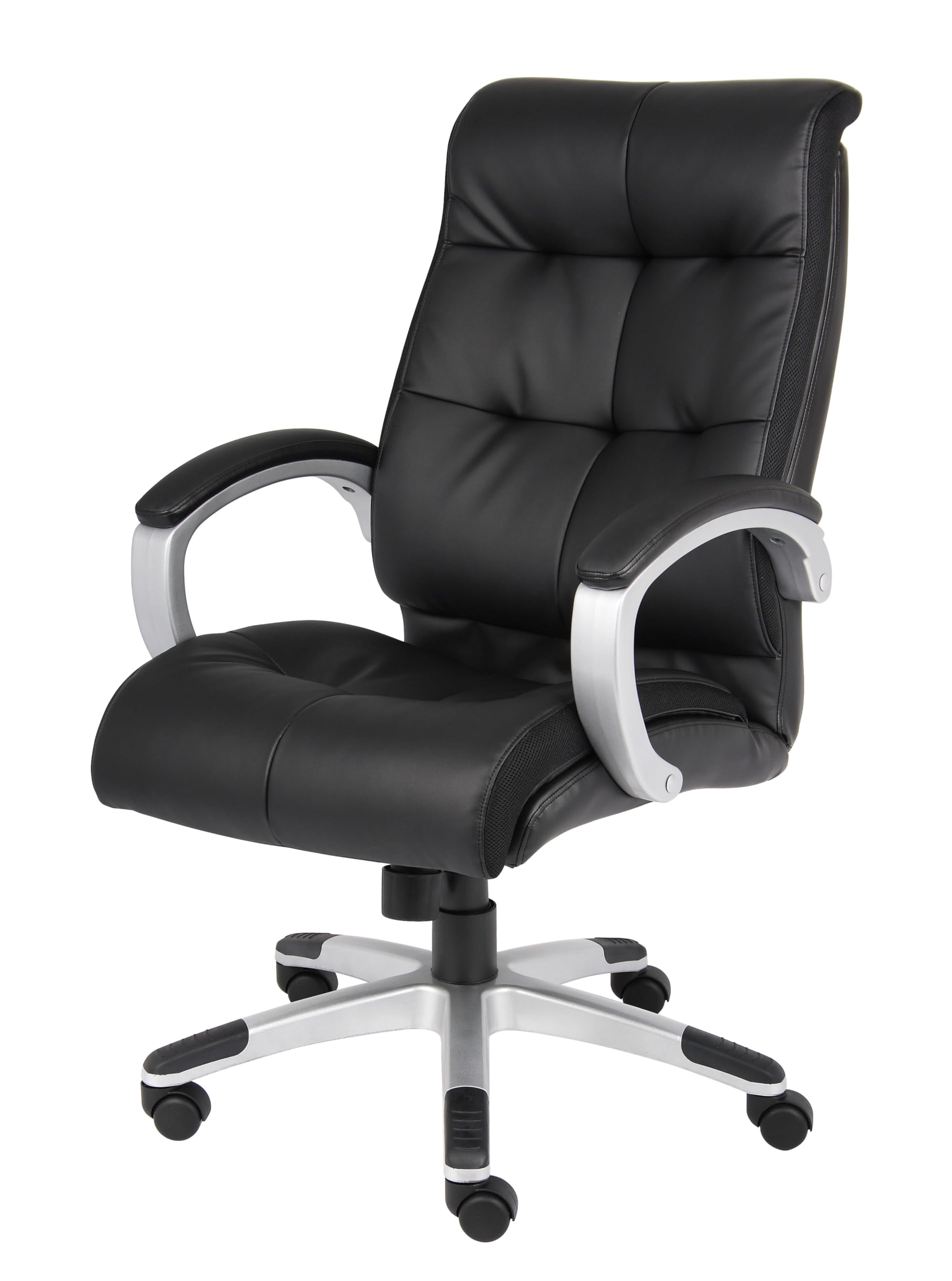 Premium Black Double Plush High Back Executive Office Chair - Ergonomic Swivel Desk Chair with Adjustable Height & Lumbar Support for Home Office, Conference Rooms & Corporate Workspaces