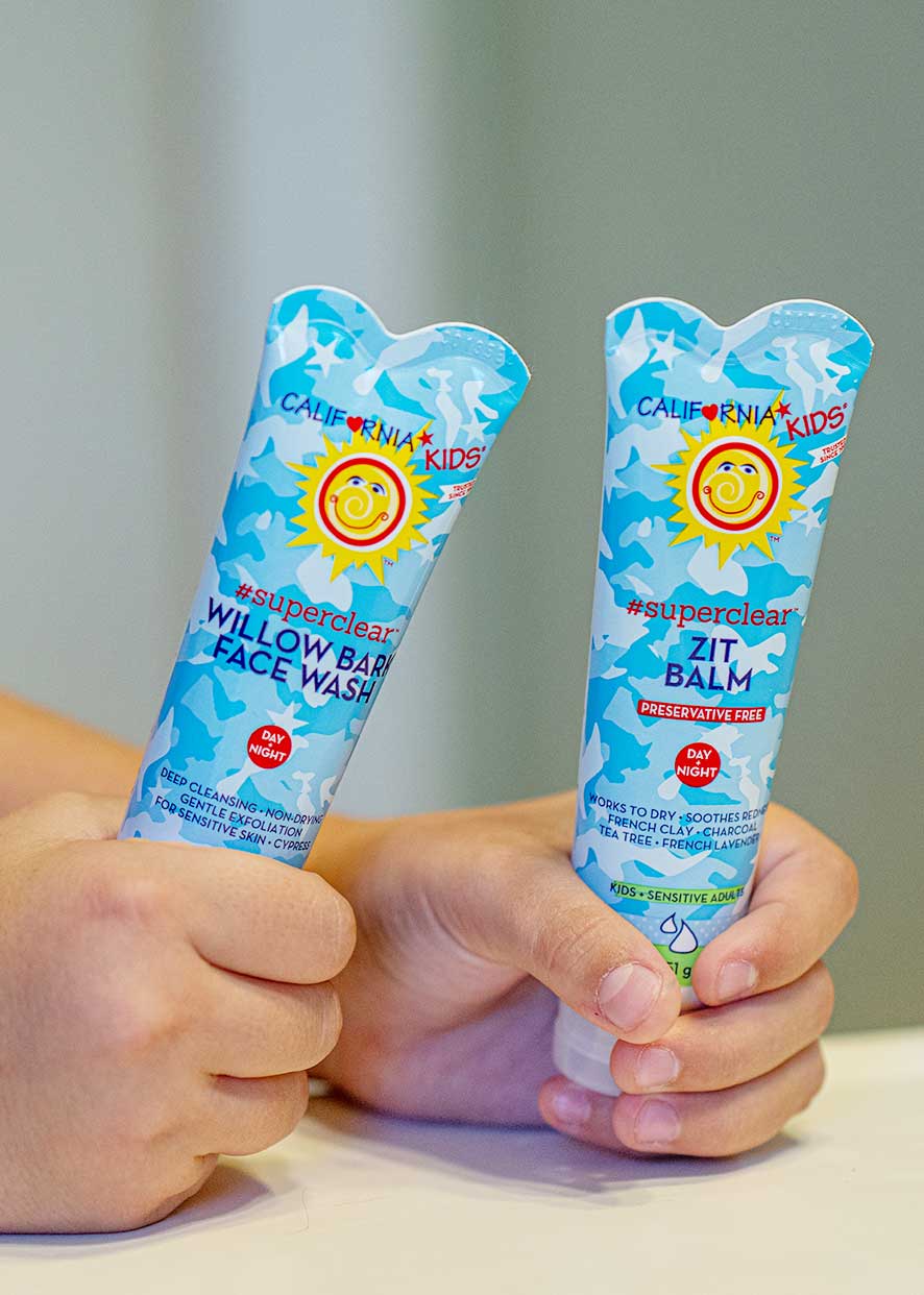 California Kids® #SuperClear™ Zit Balm - Acne Treatment for Teens & Adults - Natural Spot Treatment for Face & Body - Perfect for School, Work & Gym