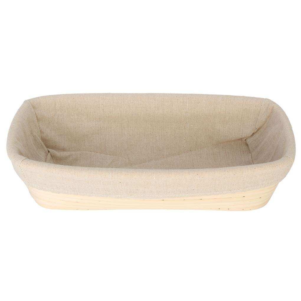 12 Inch Oval Banneton Brotform - Natural Rattan Bread Proofing Basket with Liner for Sourdough, Artisan Bread Baking - Perfect for Home Bakers & Professional Bakeries
