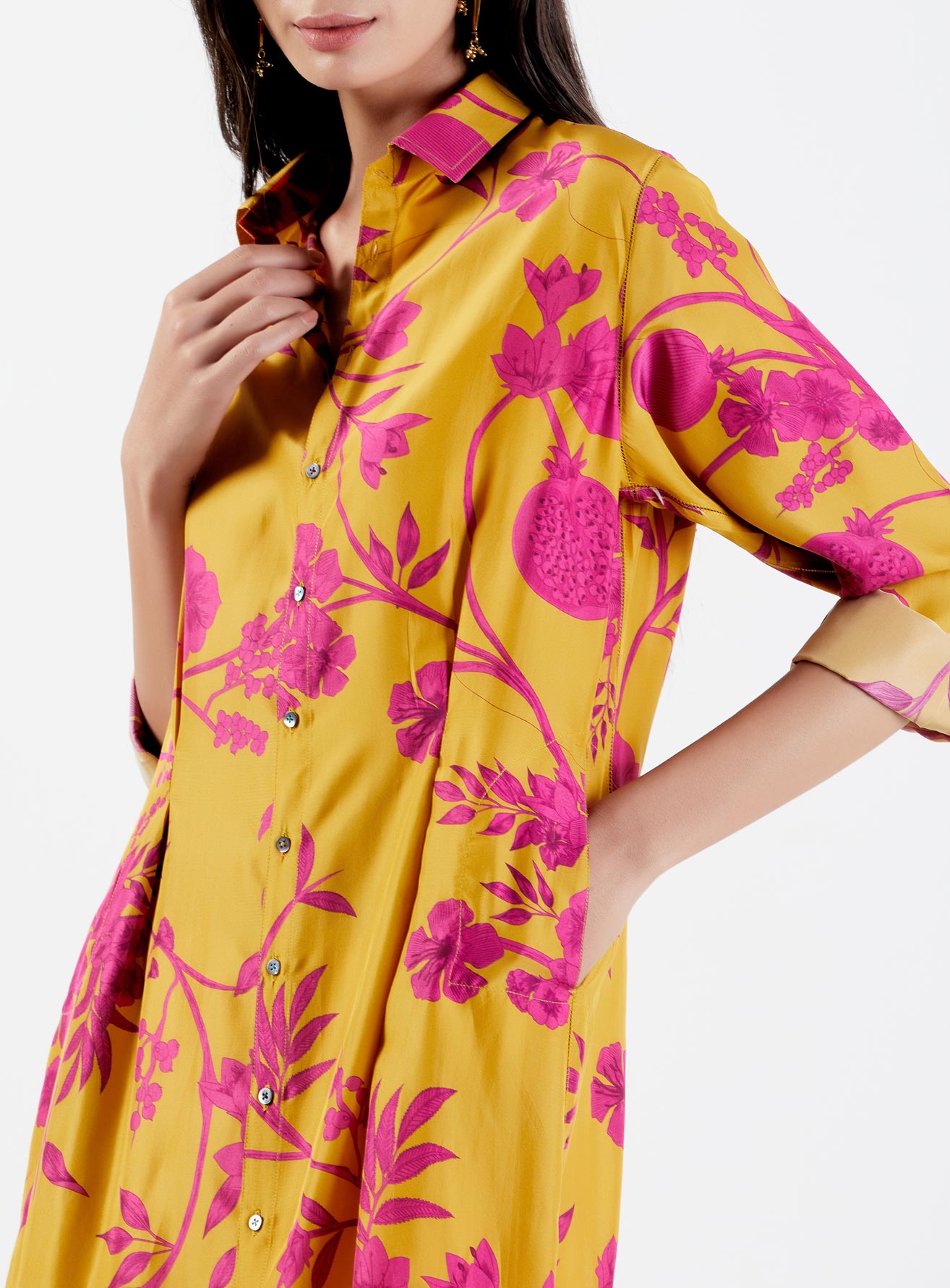 Elegant Pleated Silk Twist Sorbet Dress for Women | Summer Casual & Party Wear | Perfect for Office, Wedding & Special Occasions