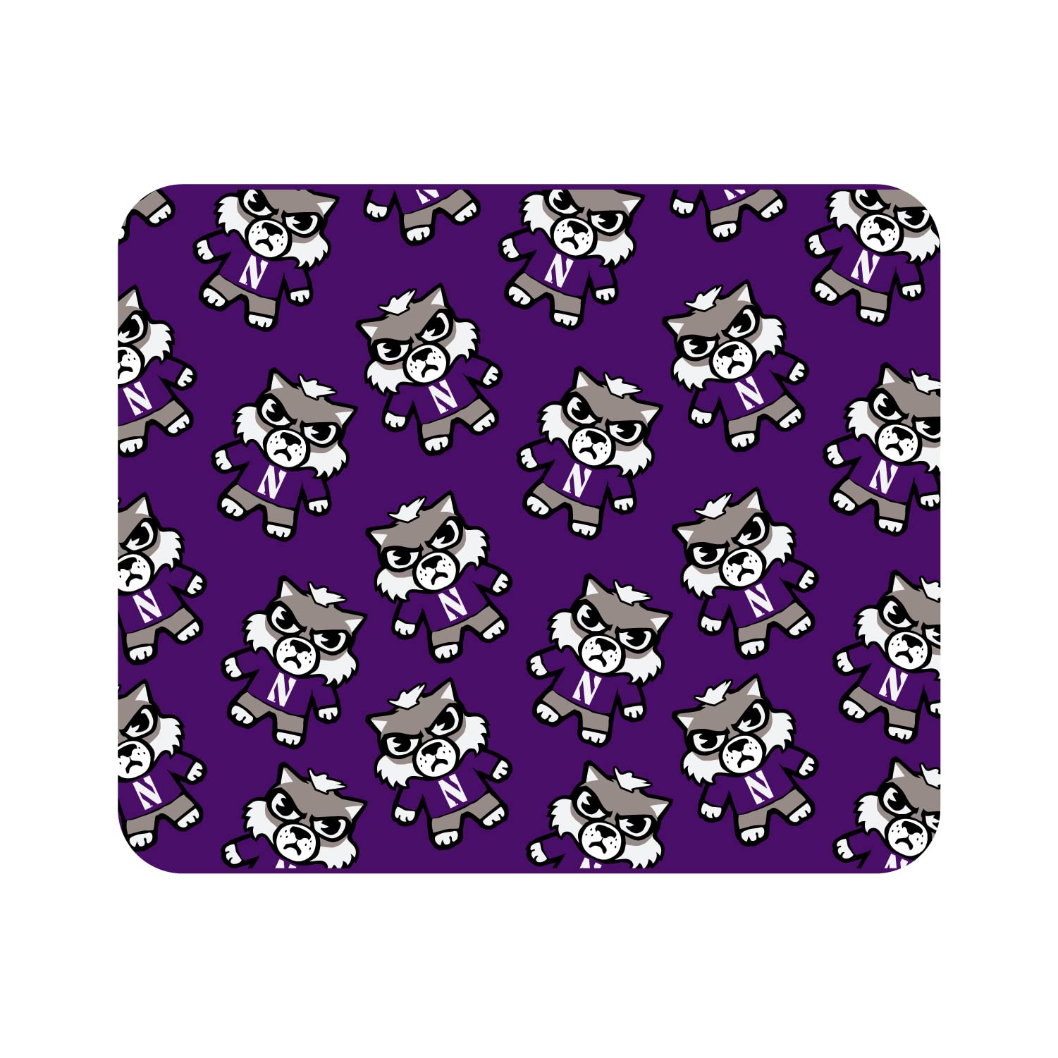 Northwestern University Themed Standard Fabric Mouse Pad - Desk Accessories & Gaming Mouse Mat with Tokyodachi Mascot Design | Perfect for Office, Home, or Dorm Room Workspace Setup