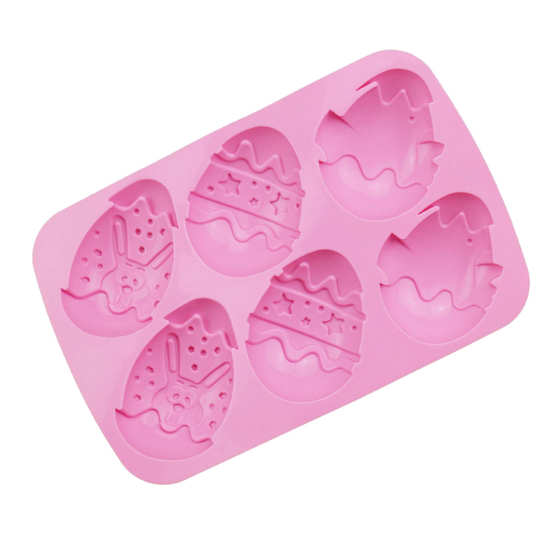 3-Pack 6-Cavity Easter Egg Molds for DIY Chocolate Candy Making - Perfect for Easter Party Decorations, Holiday Baking & Spring Celebration Crafts
